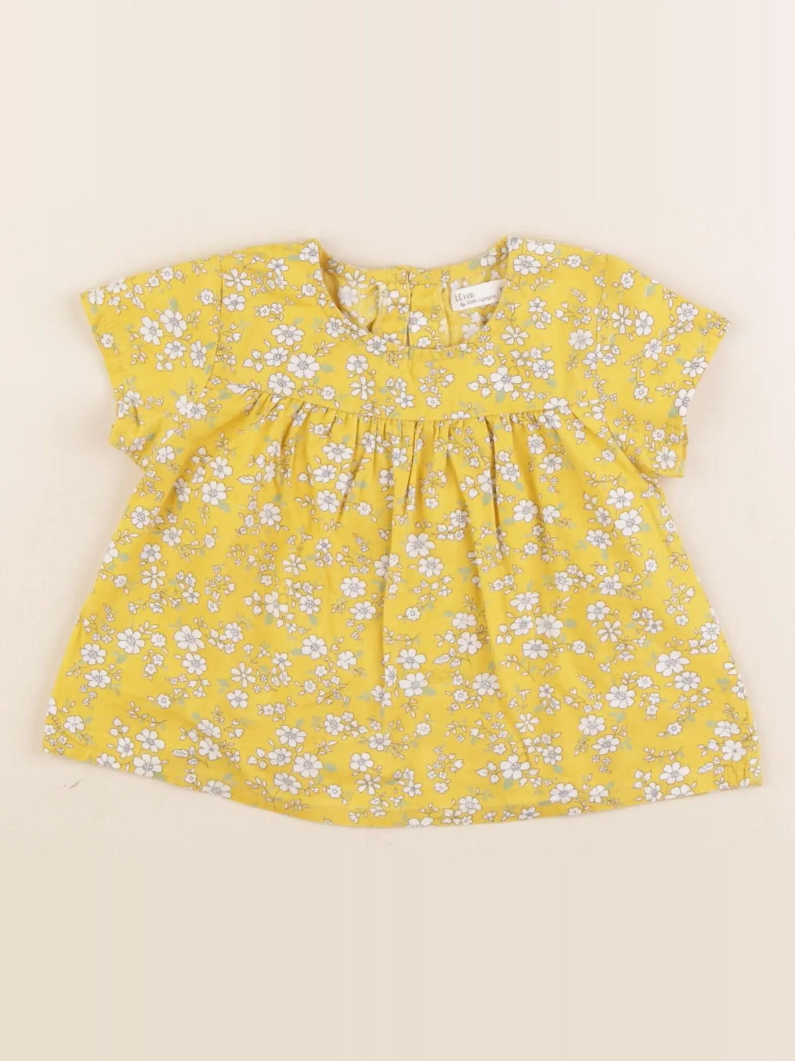 Little Cigogne - blouse jaune - 12 mois