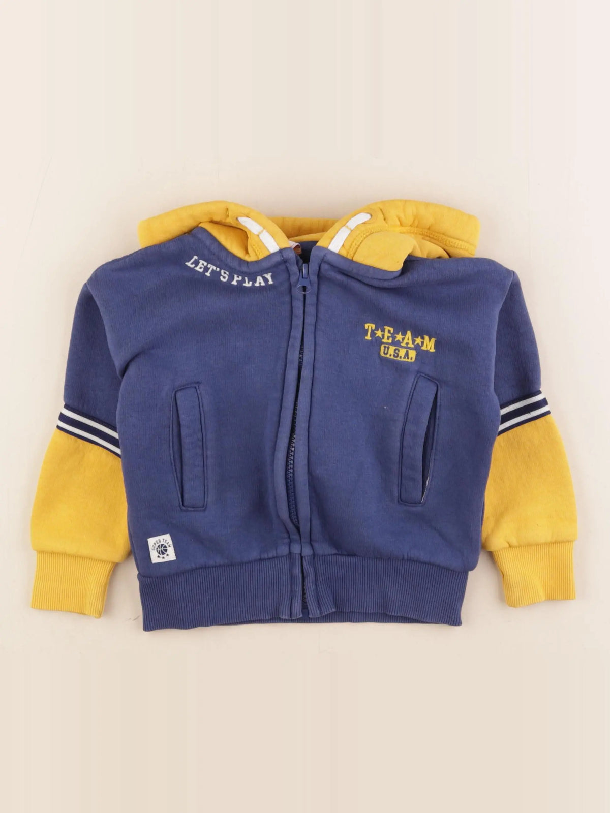 Tape à l'oeil - sweat jaune, bleu - 2 ans