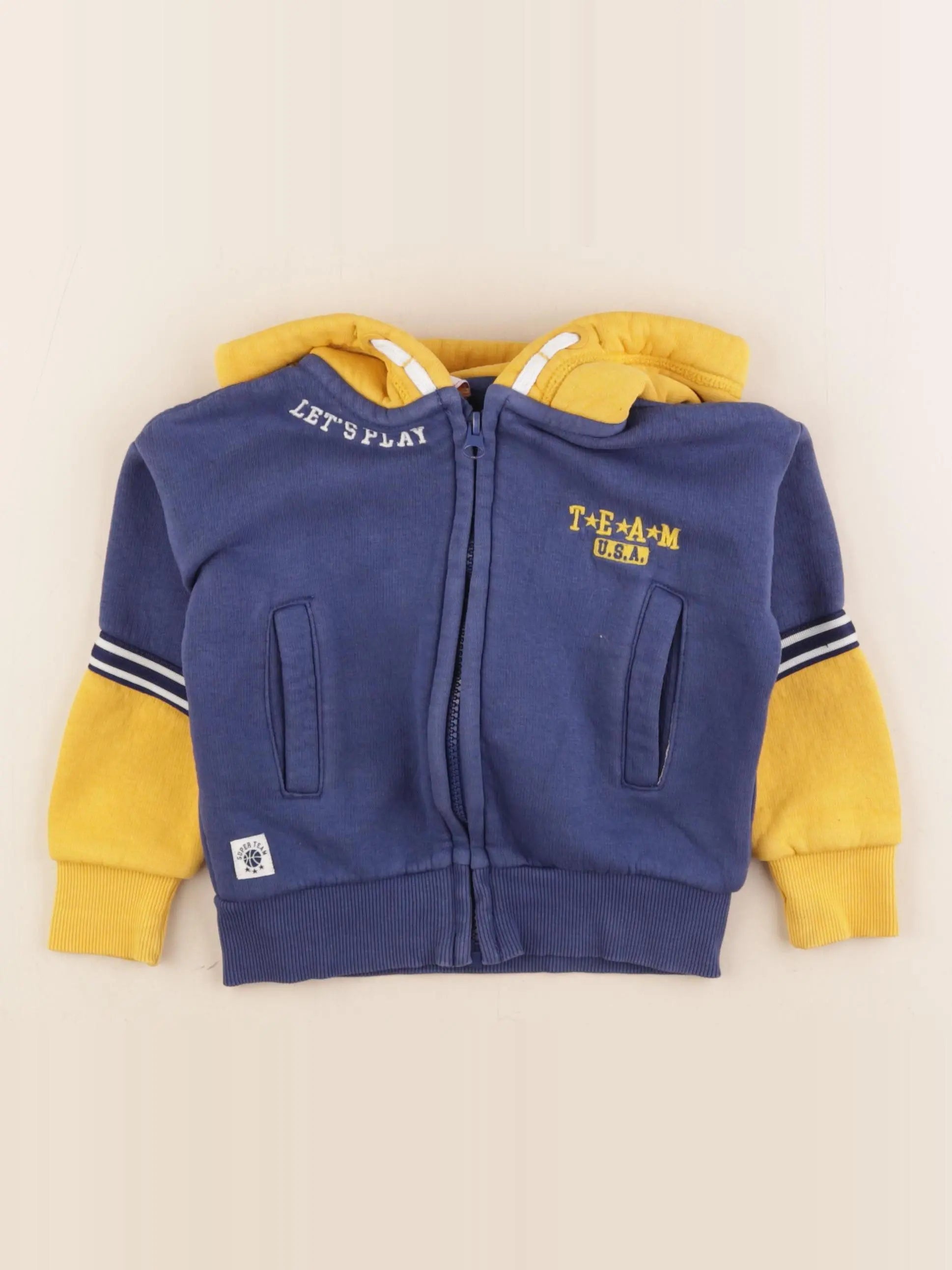 Tape à l'oeil - sweat jaune, bleu - 2 ans