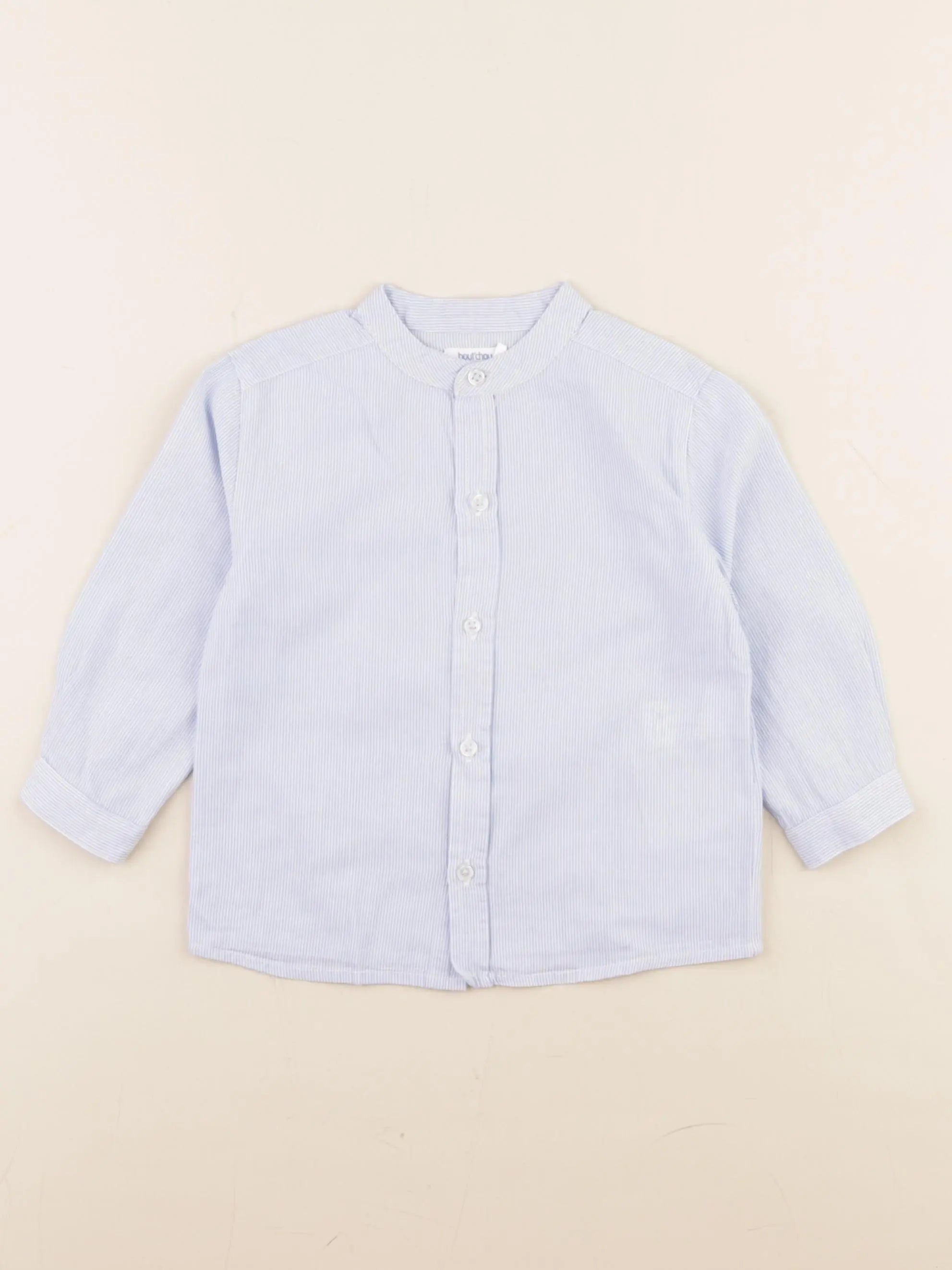 Boutchou - chemise bleu - 12 mois