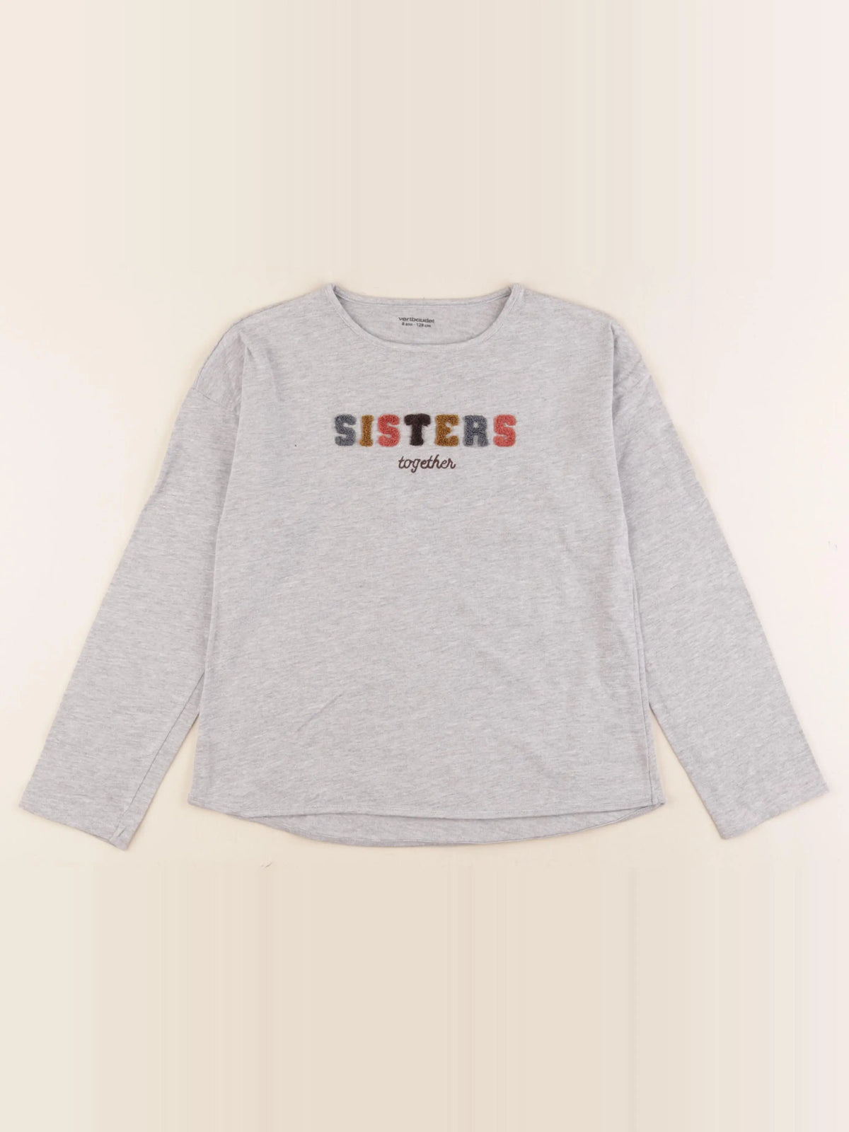 Vertbaudet - tee-shirt gris - 8 ans
