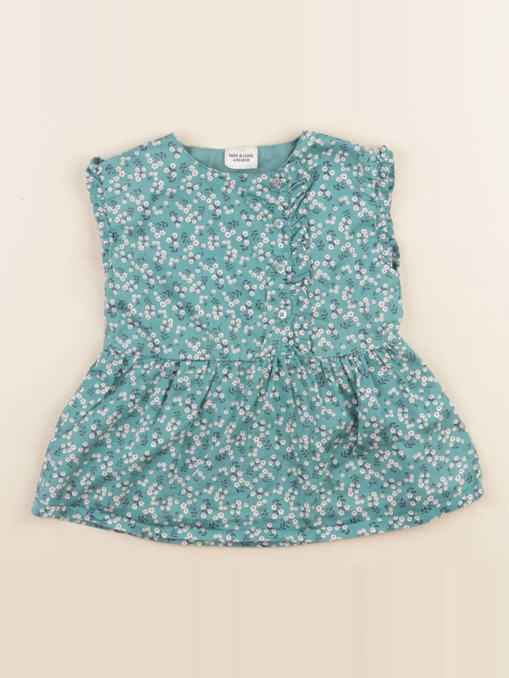 Tape à l'oeil - robe vert - 6 mois
