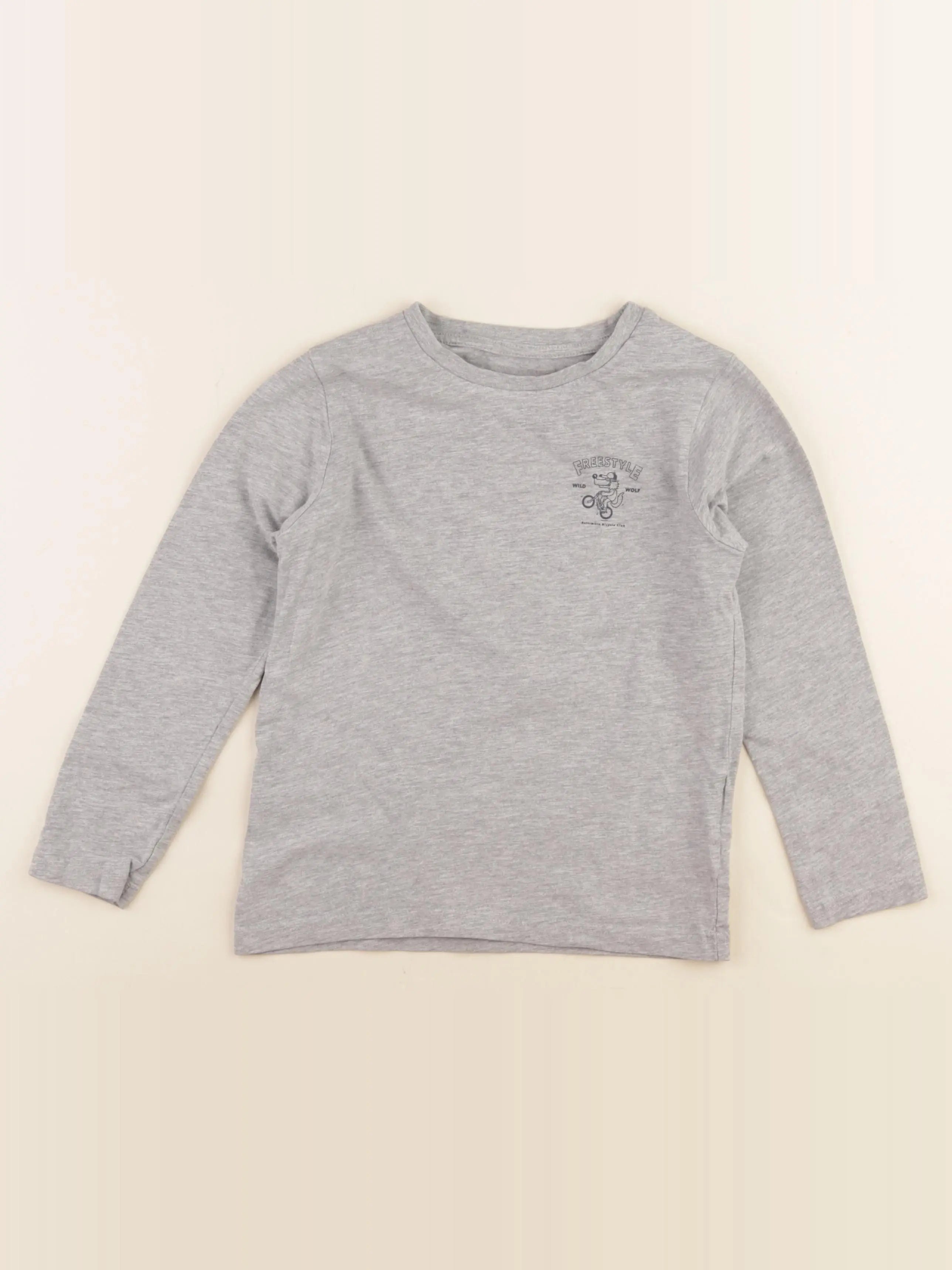 Vertbaudet - tee-shirt gris - 8 ans
