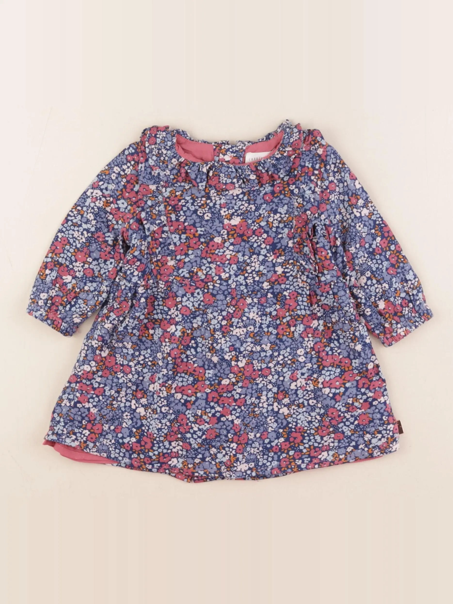 Carrément Beau - robe bleu - 6 mois