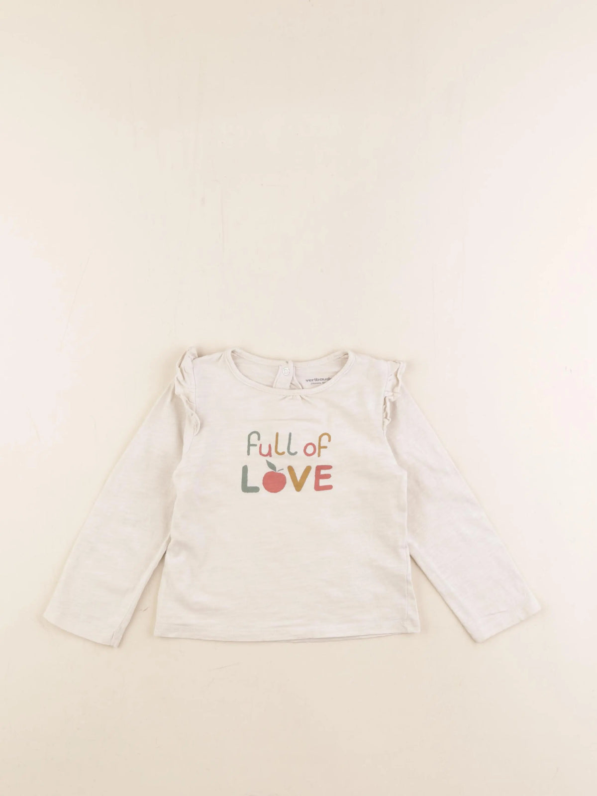 Vertbaudet - tee-shirt beige - 24 mois