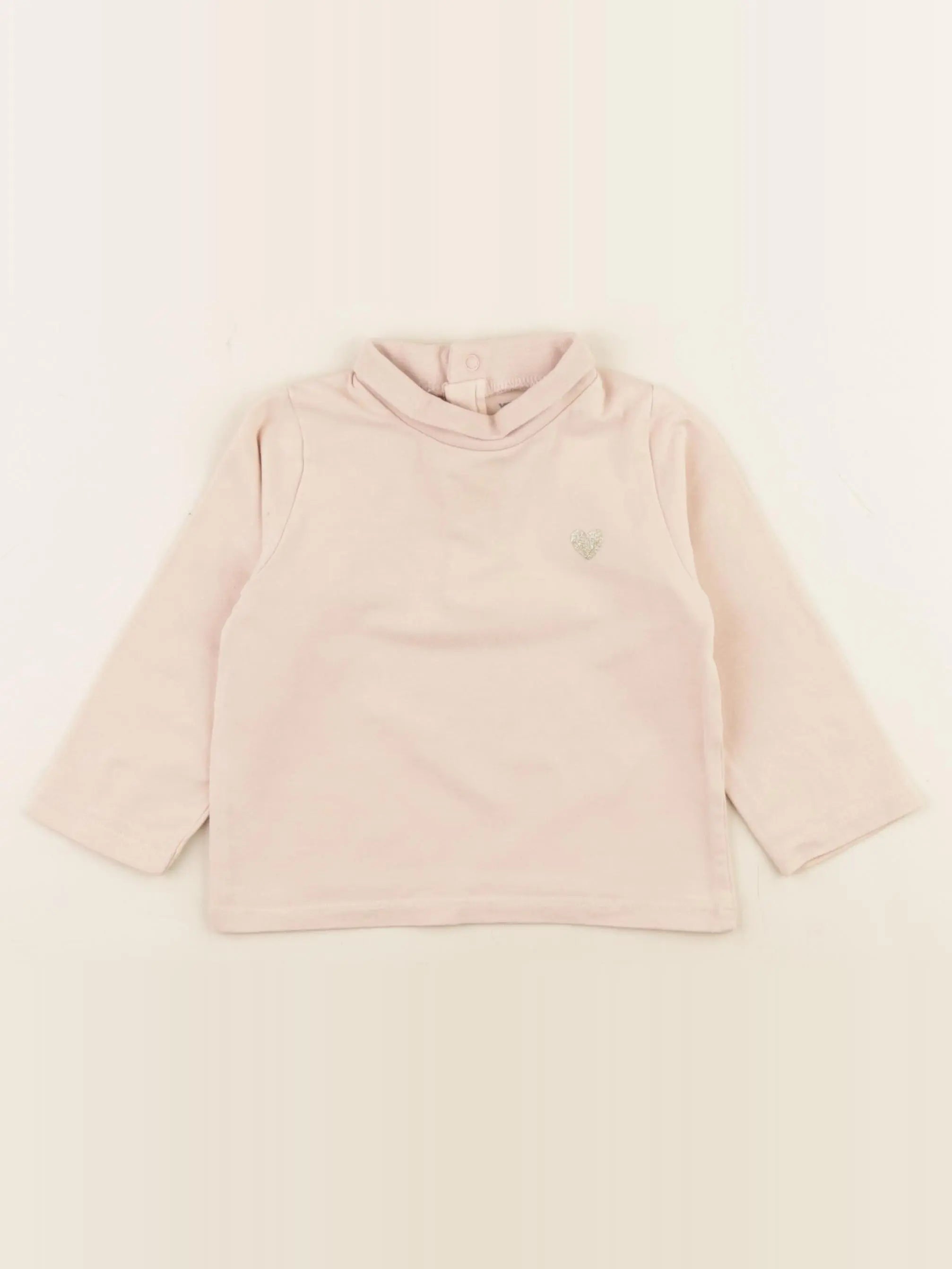 Vertbaudet - sous-pull rose - 12 mois