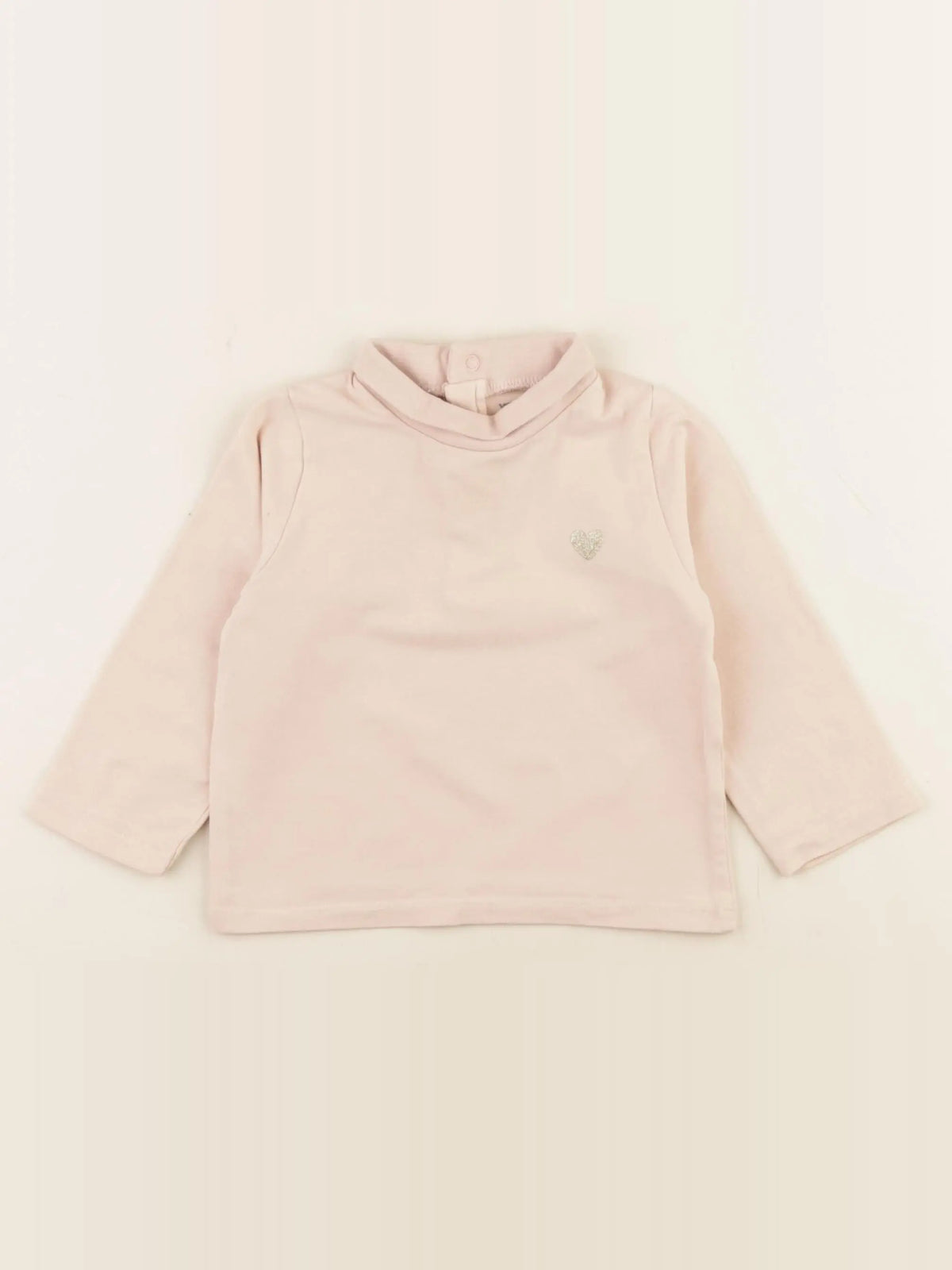 Vertbaudet - sous-pull rose - 12 mois