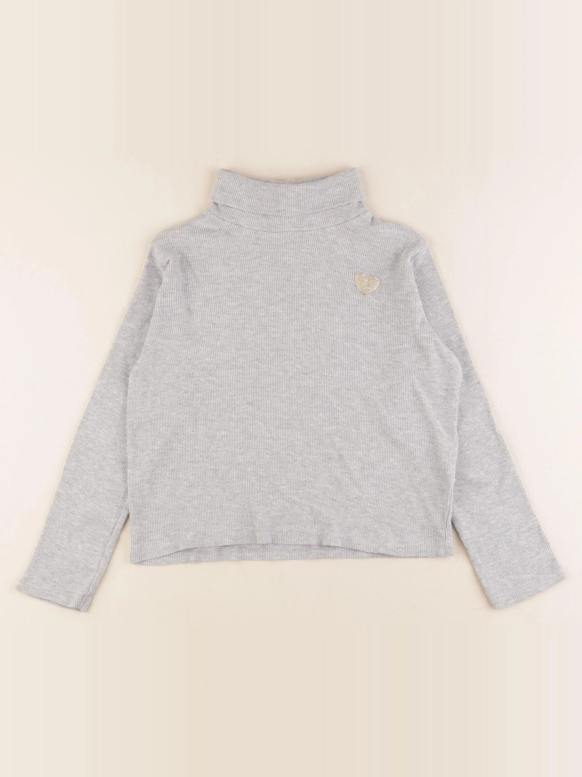 Vertbaudet - sous-pull gris - 10 ans