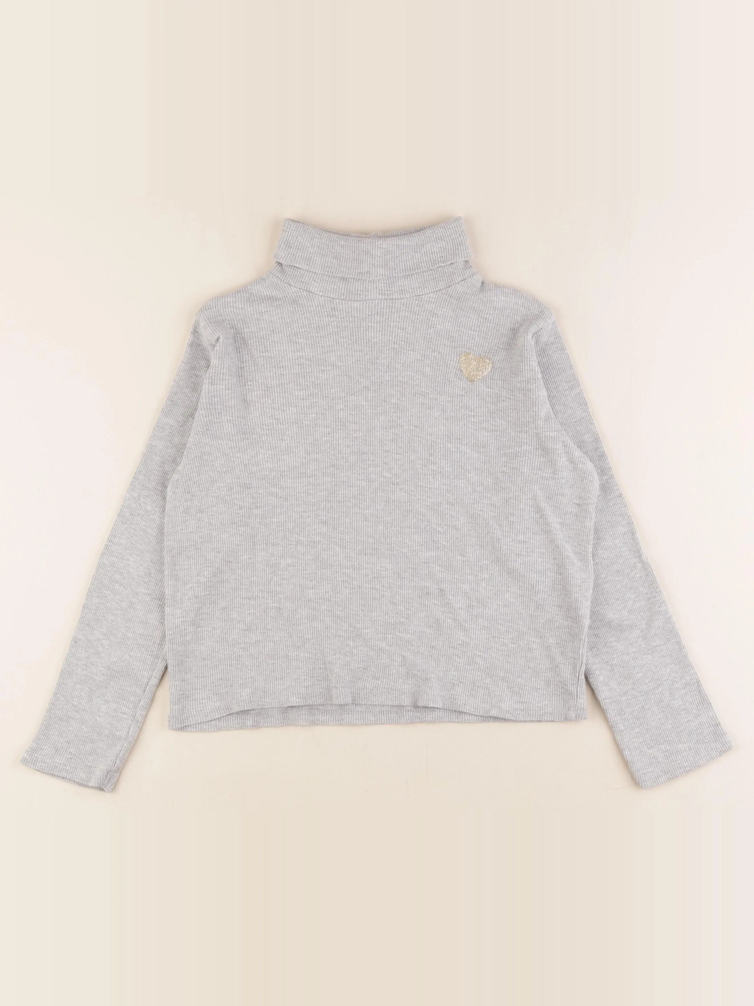 Vertbaudet - sous-pull gris - 10 ans