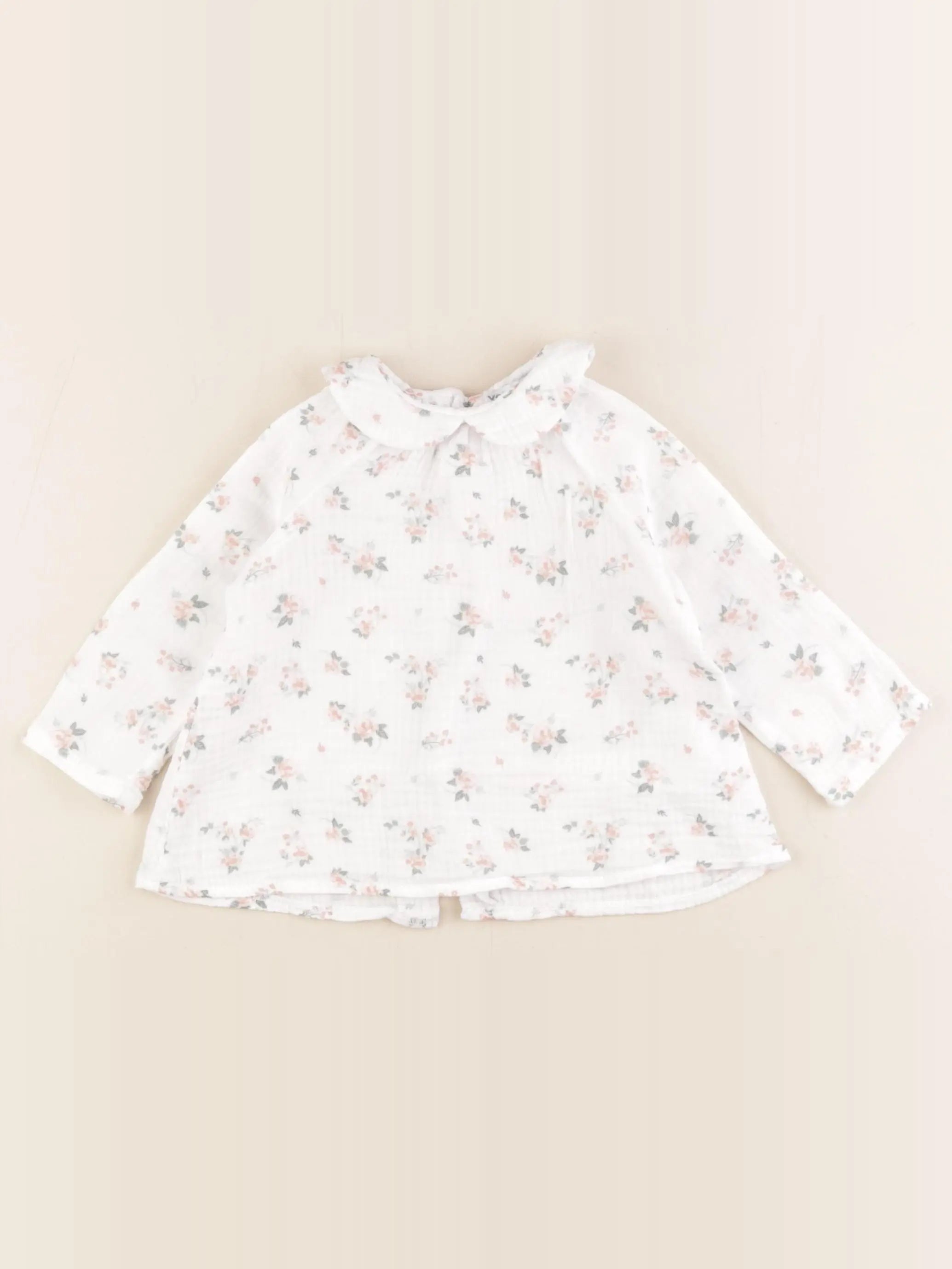 Vertbaudet - blouse blanc - 9 mois