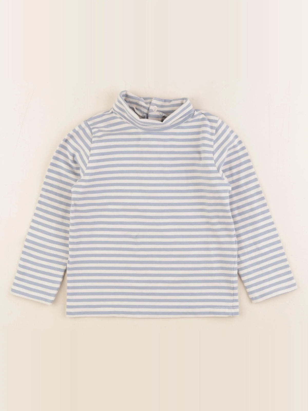Vertbaudet - sous-pull beige, bleu - 24 mois