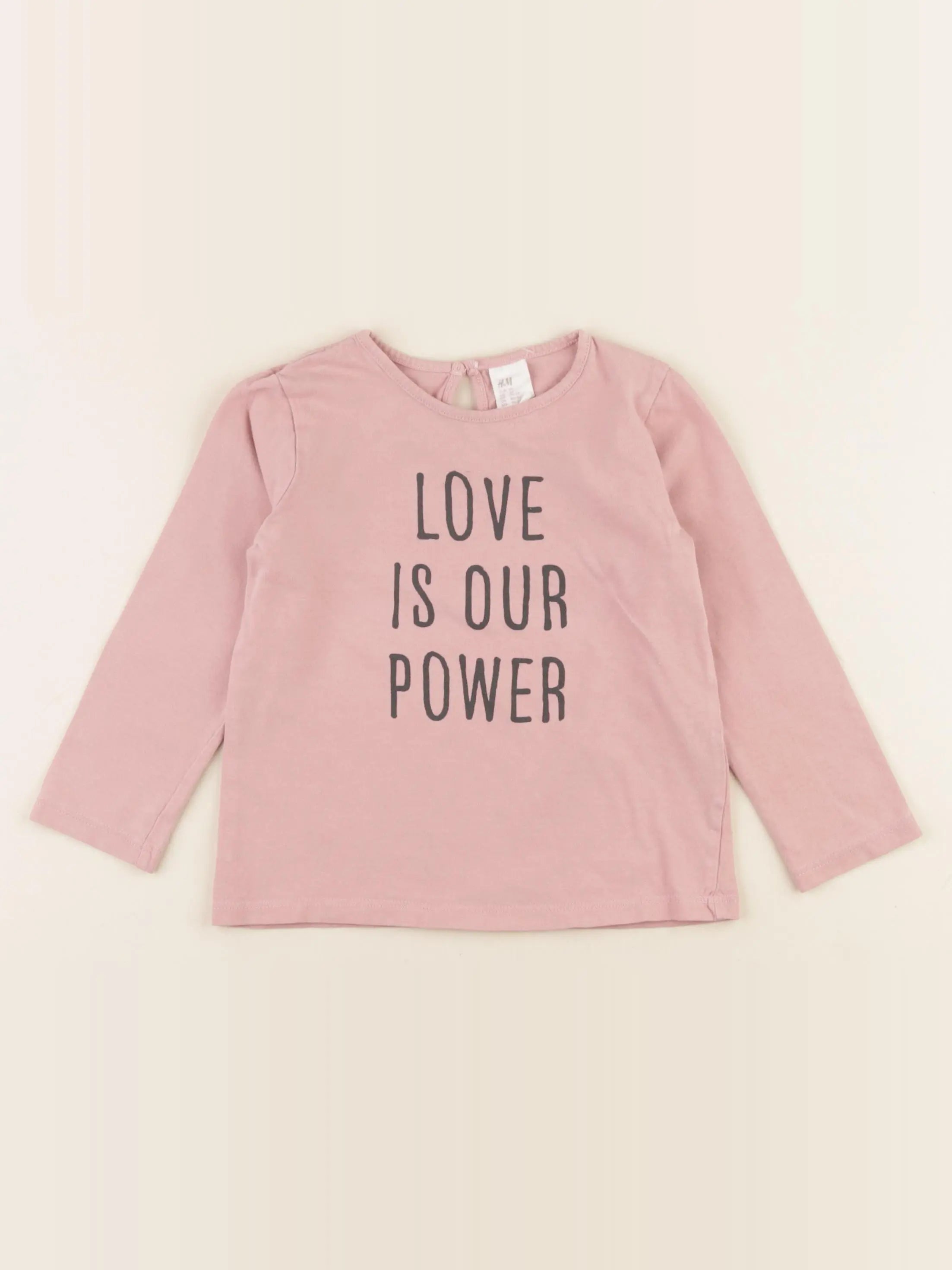 H&M - tee-shirt rose - 18/24 mois