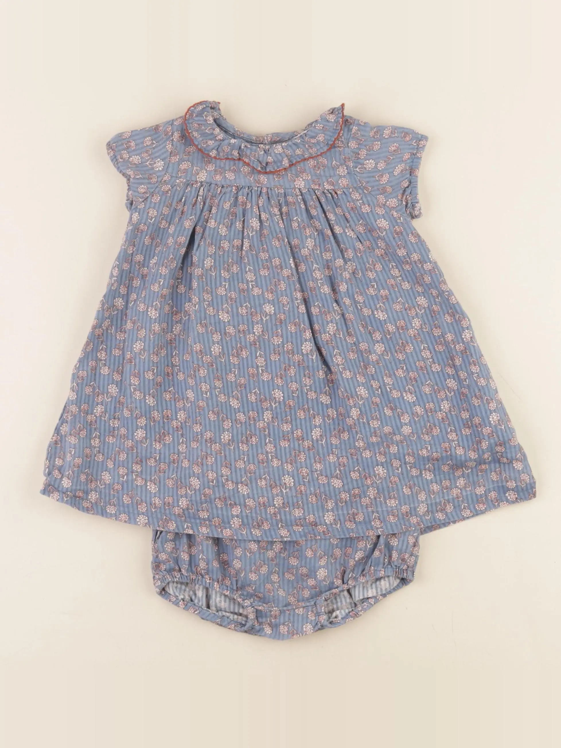 Boutchou - robe bleu - 6 mois