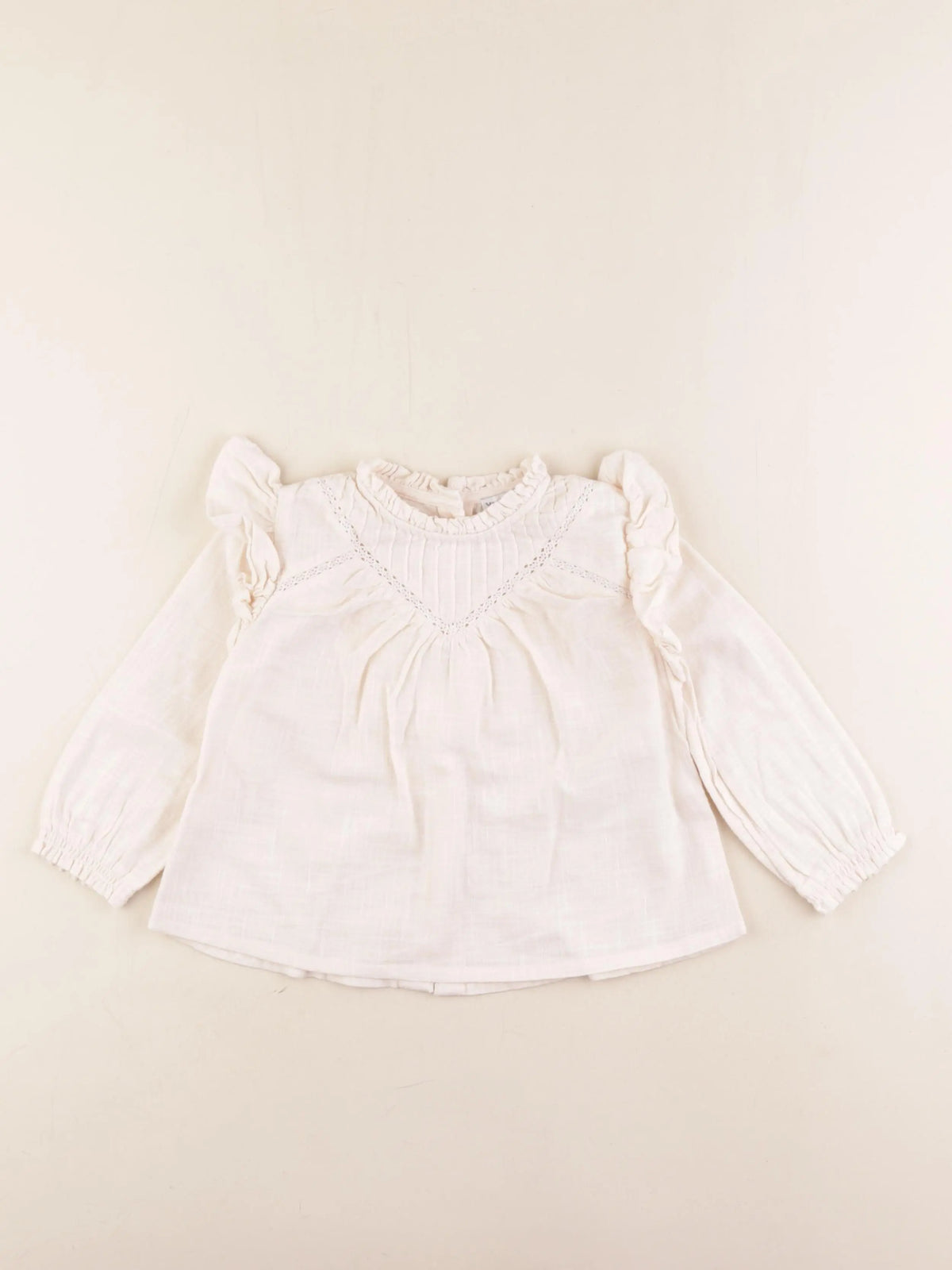 Vertbaudet - blouse beige - 18 mois