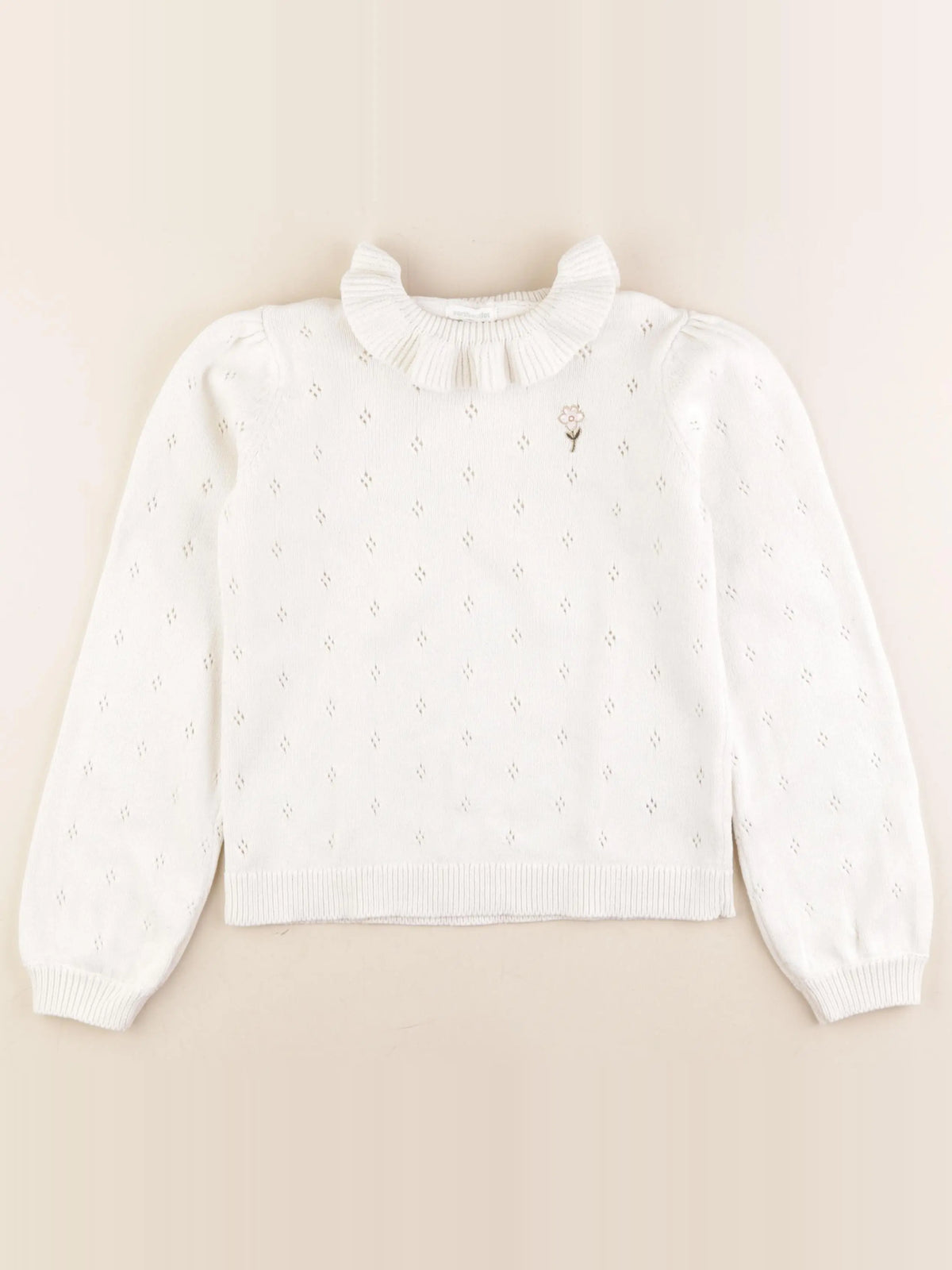 Vertbaudet - pull blanc - 10 ans