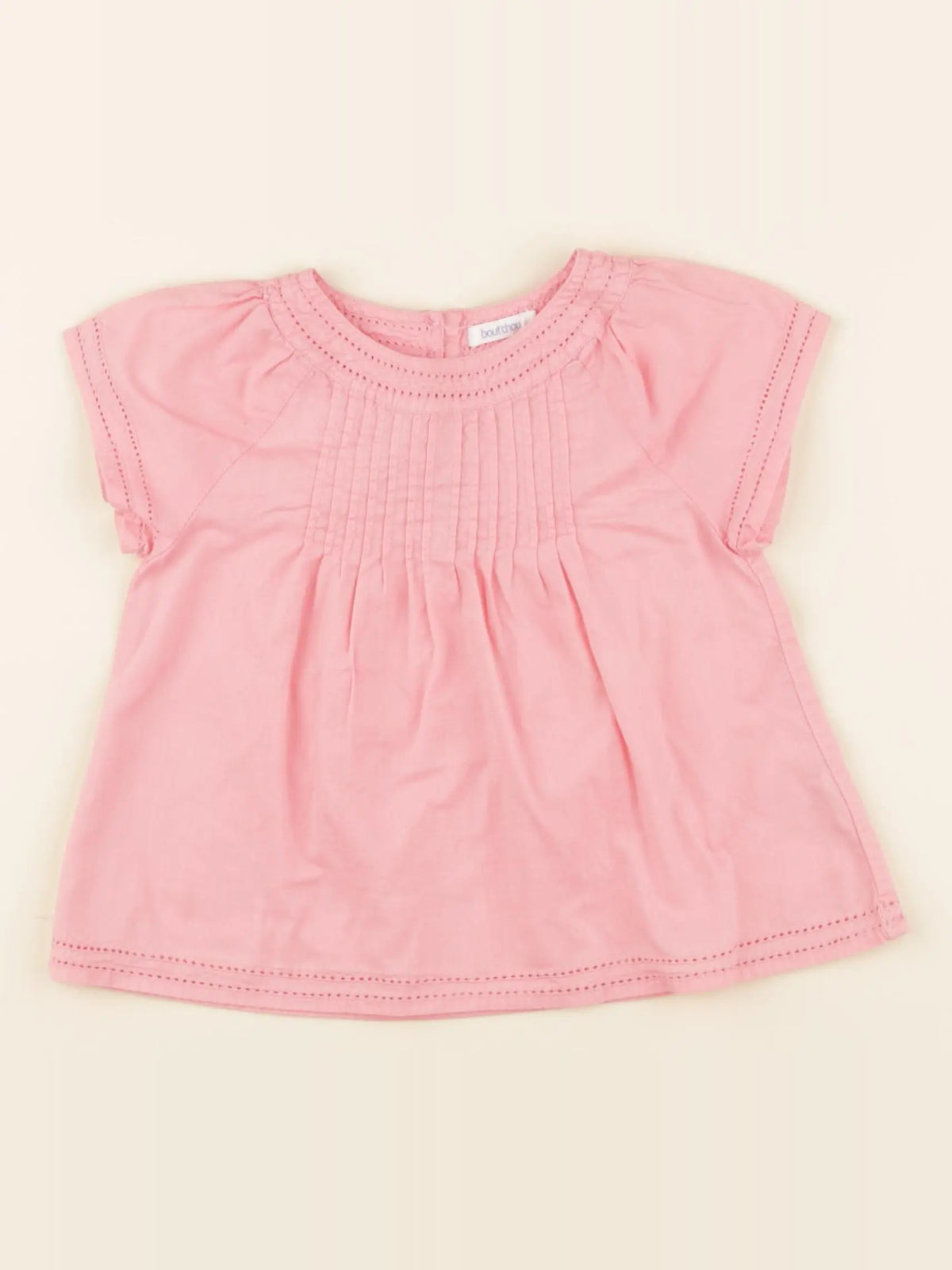 Boutchou - blouse rose - 12 mois