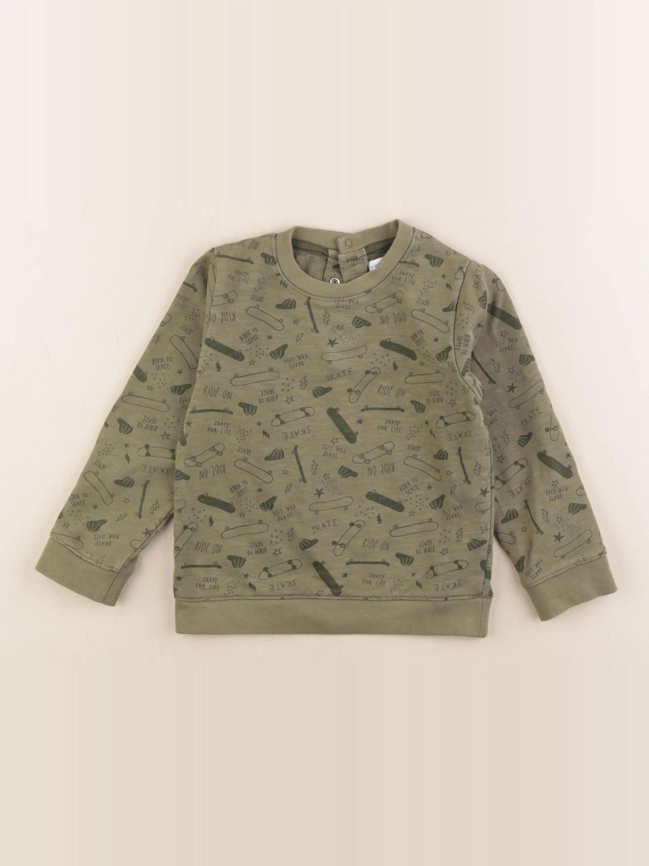 Vertbaudet - sweat vert - 36 mois