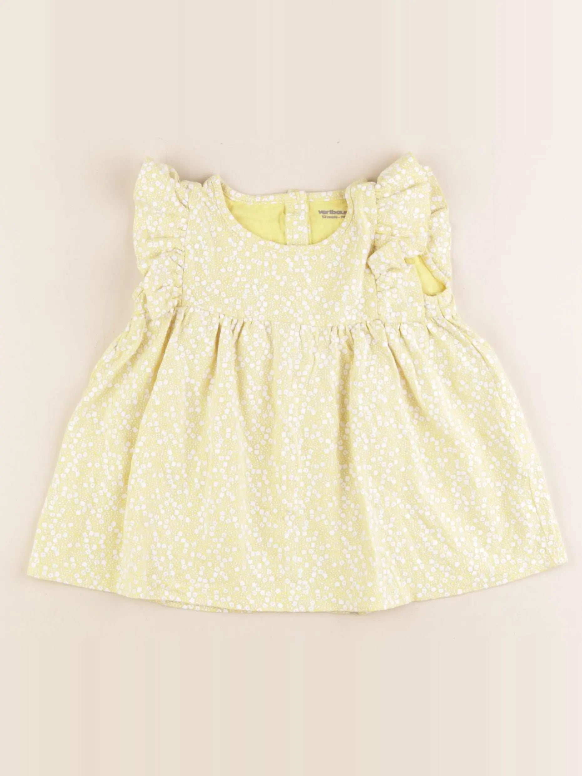 Vertbaudet - robe jaune - 12 mois
