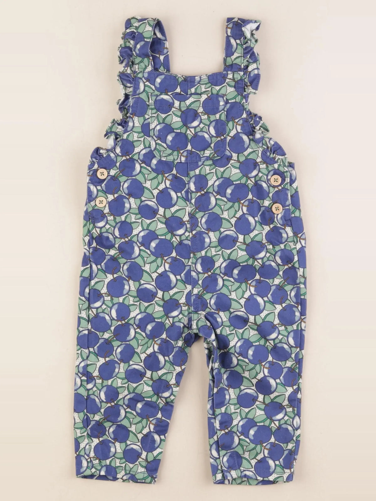 Boutchou - salopette bleu, vert - 9 mois