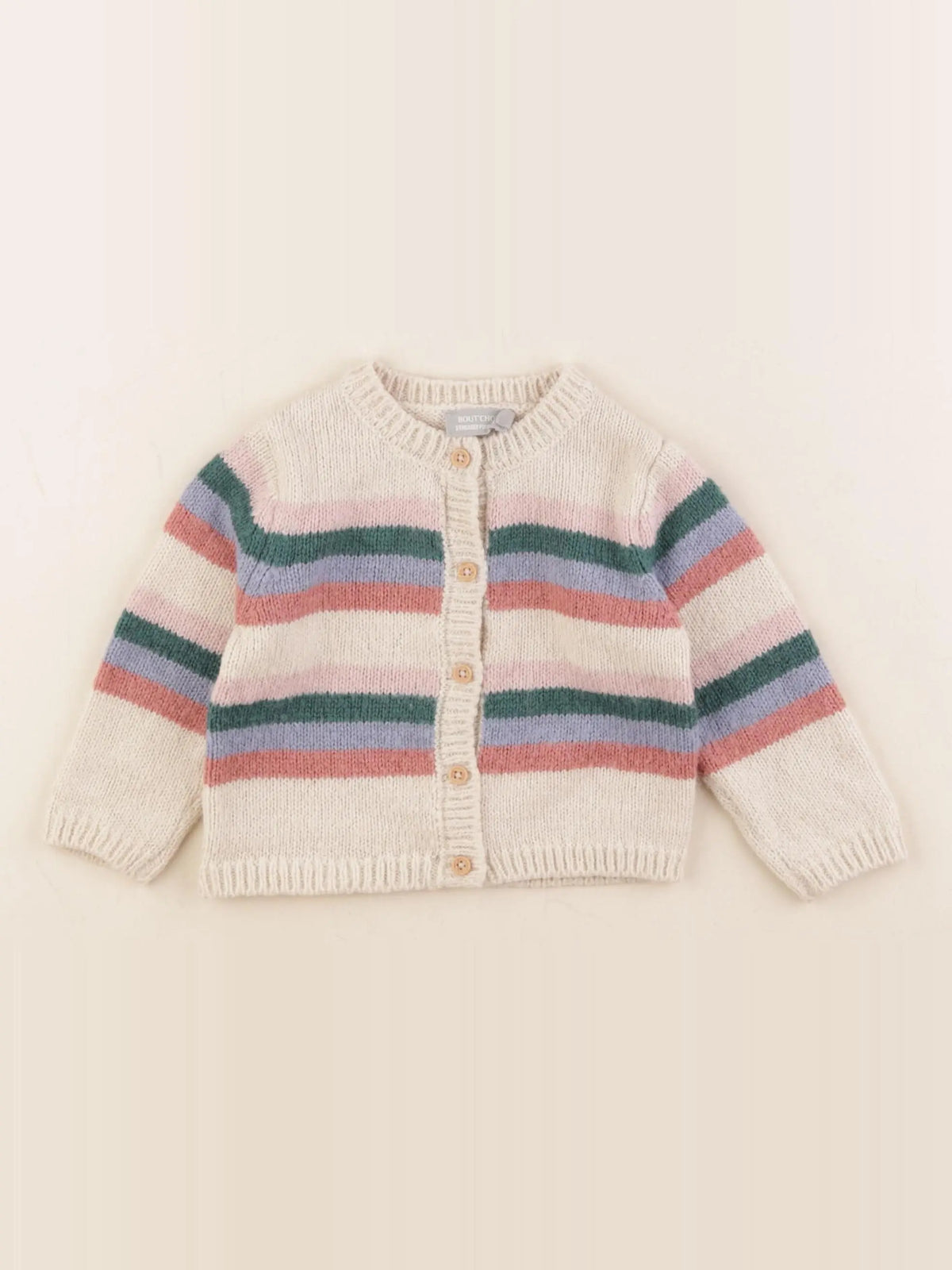 Boutchou - gilet beige, multicolore - 9 mois