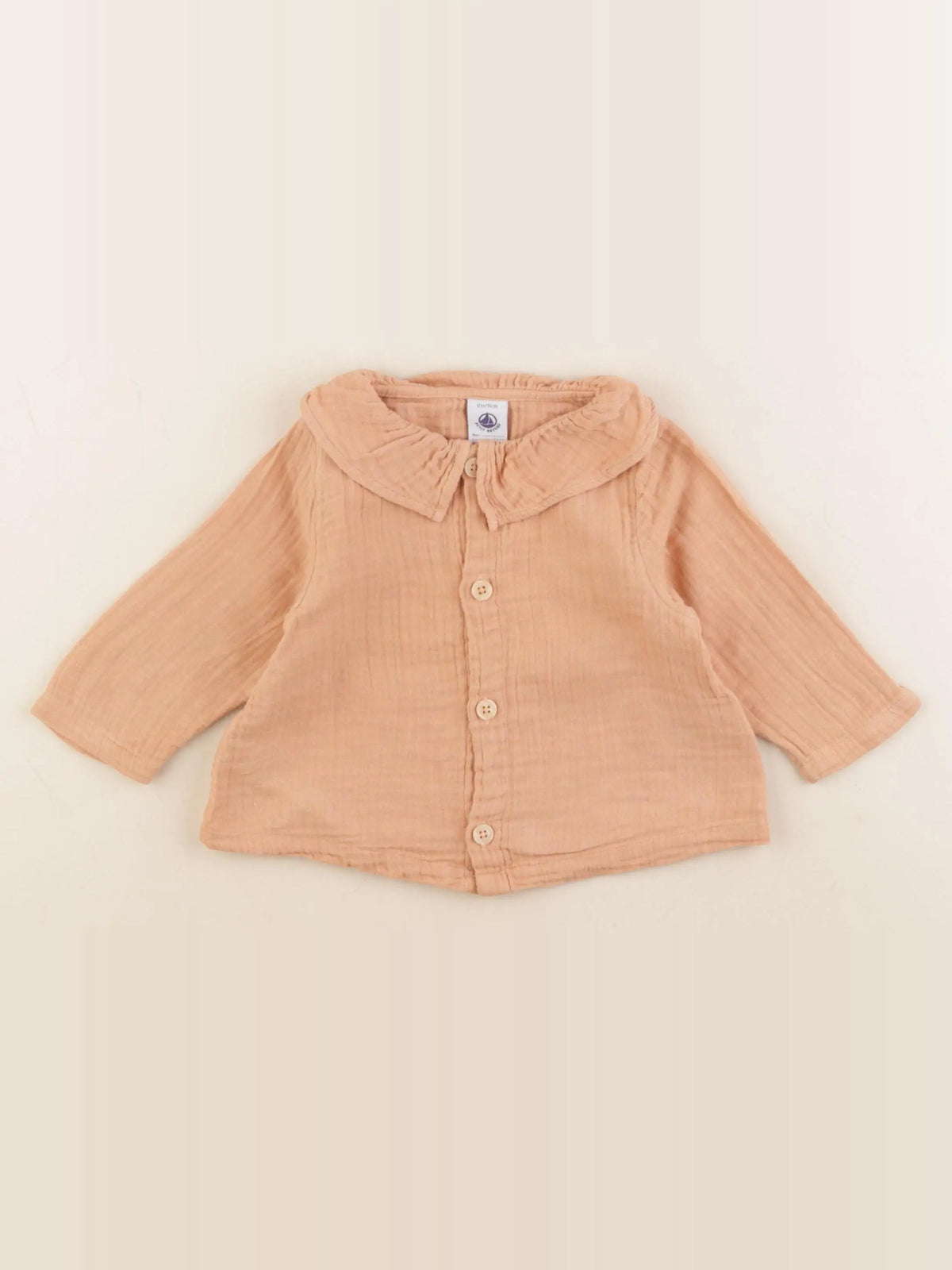 Petit Bateau - blouse orange - 12 mois