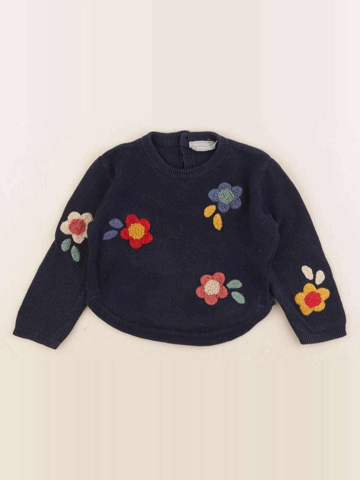 Boutchou - pull bleu - 12 mois