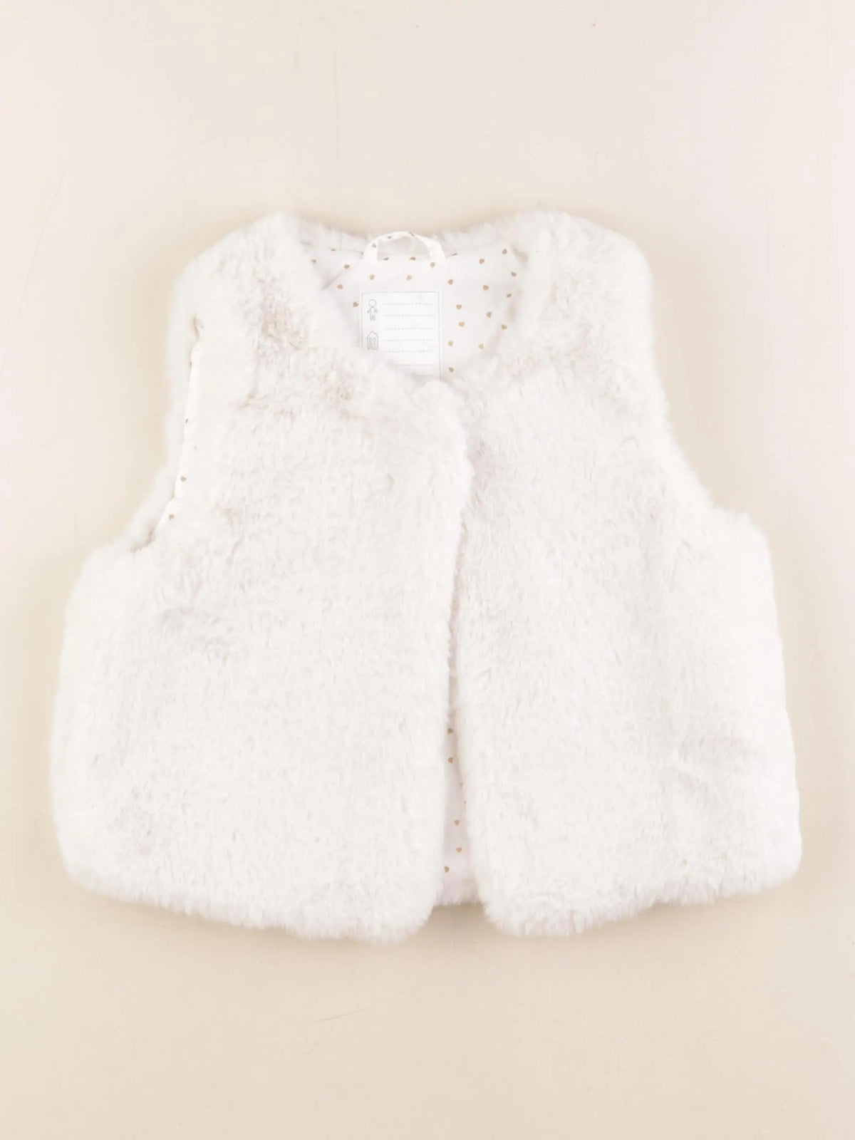 Vertbaudet - gilet beige - 7 ans