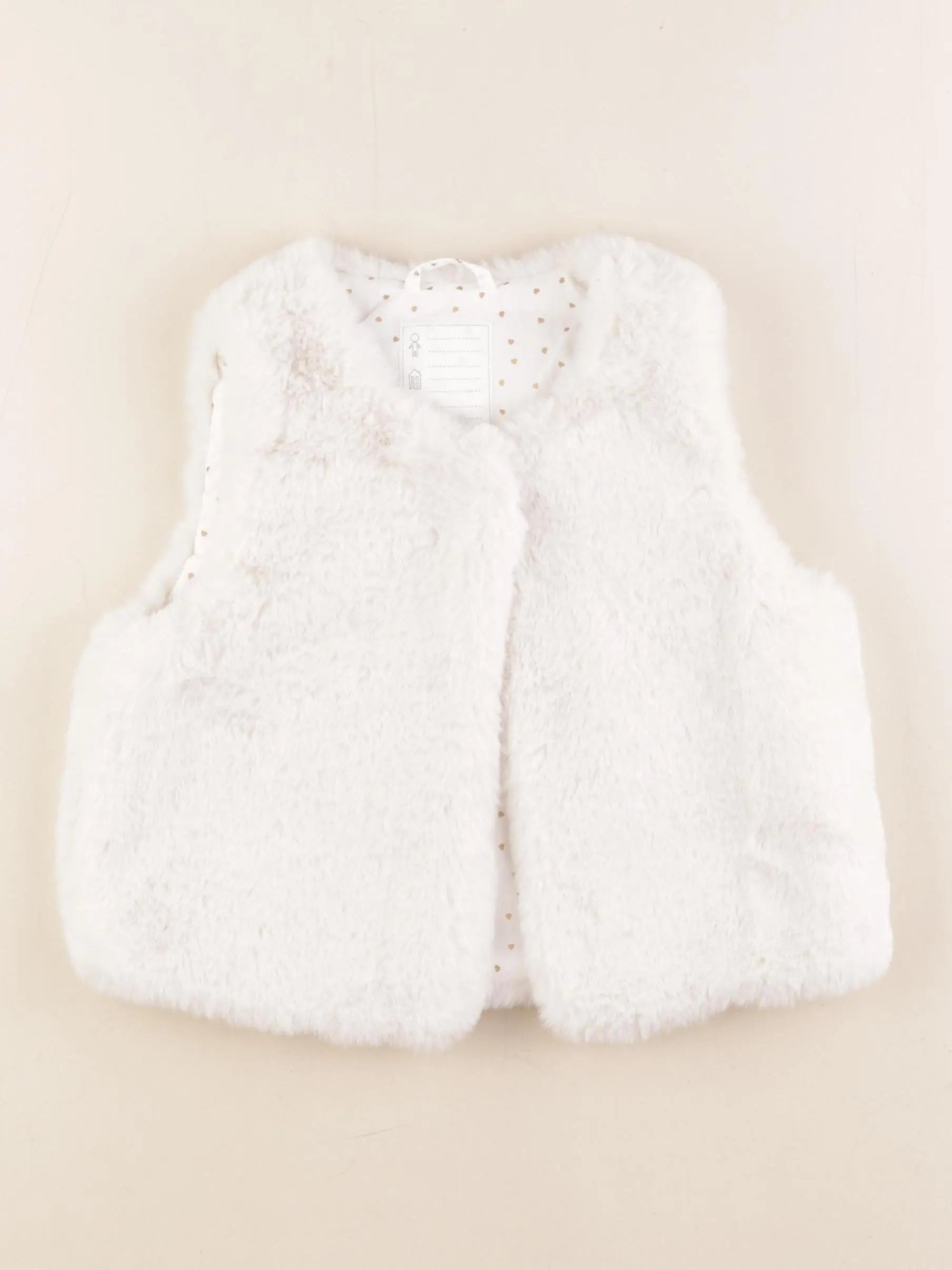 Vertbaudet - gilet beige - 7 ans