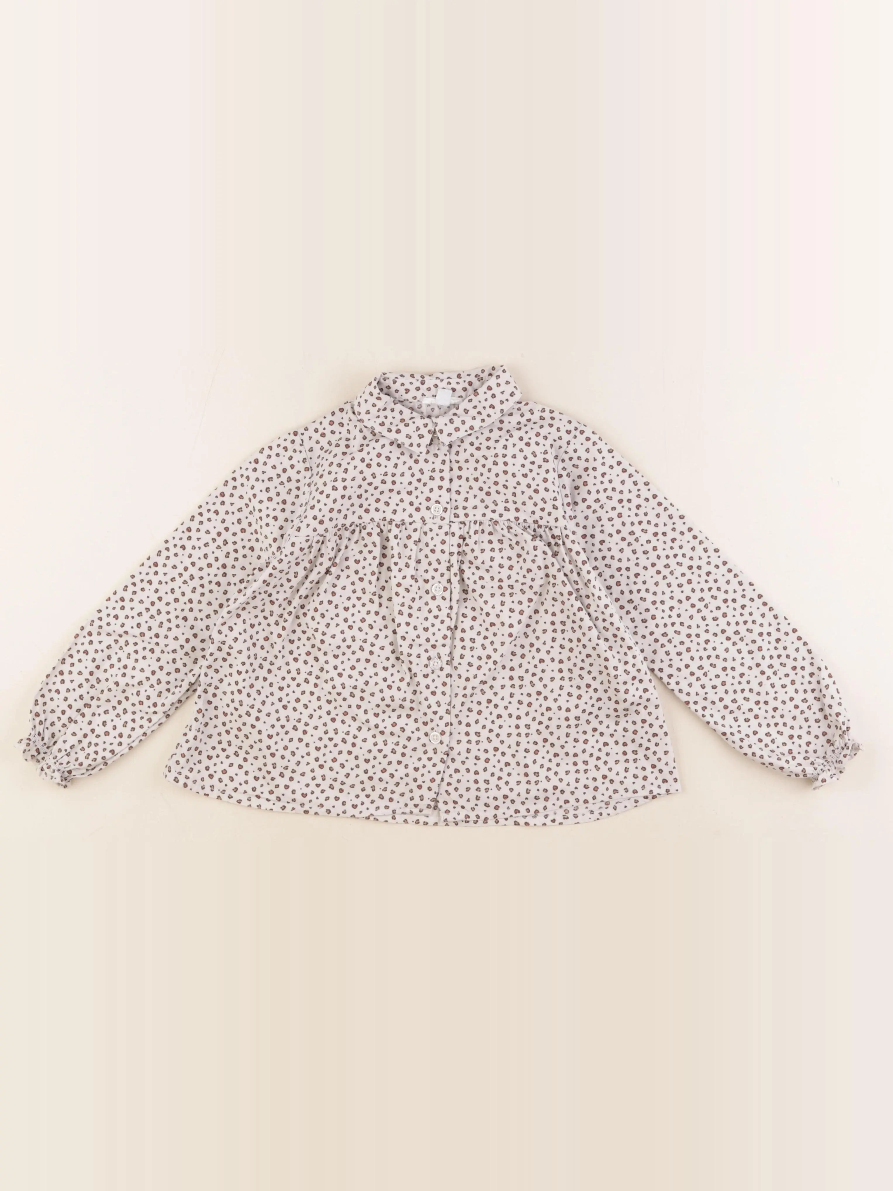 Vertbaudet - blouse beige - 5 ans
