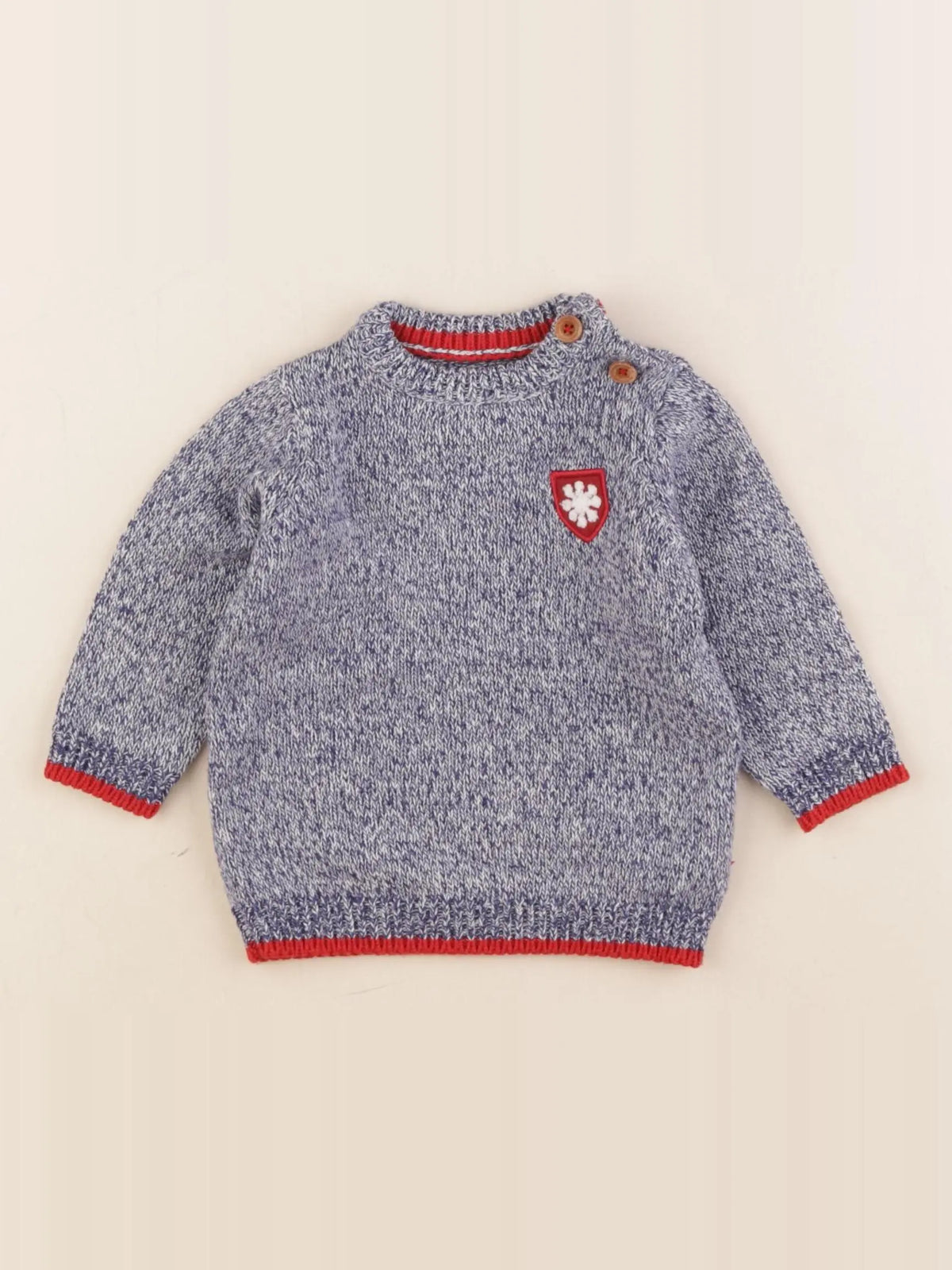 Cadet Rousselle - pull bleu - 6 mois