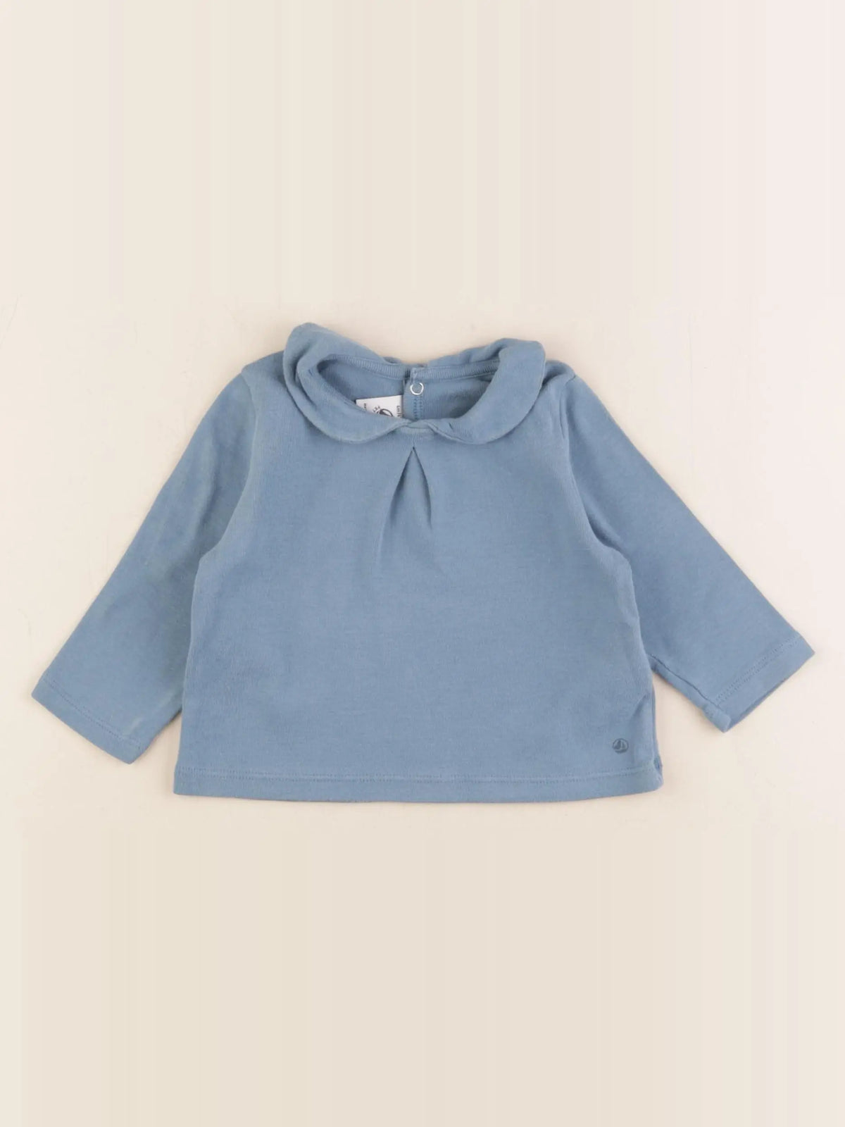 Petit Bateau - tee-shirt bleu - 6 mois