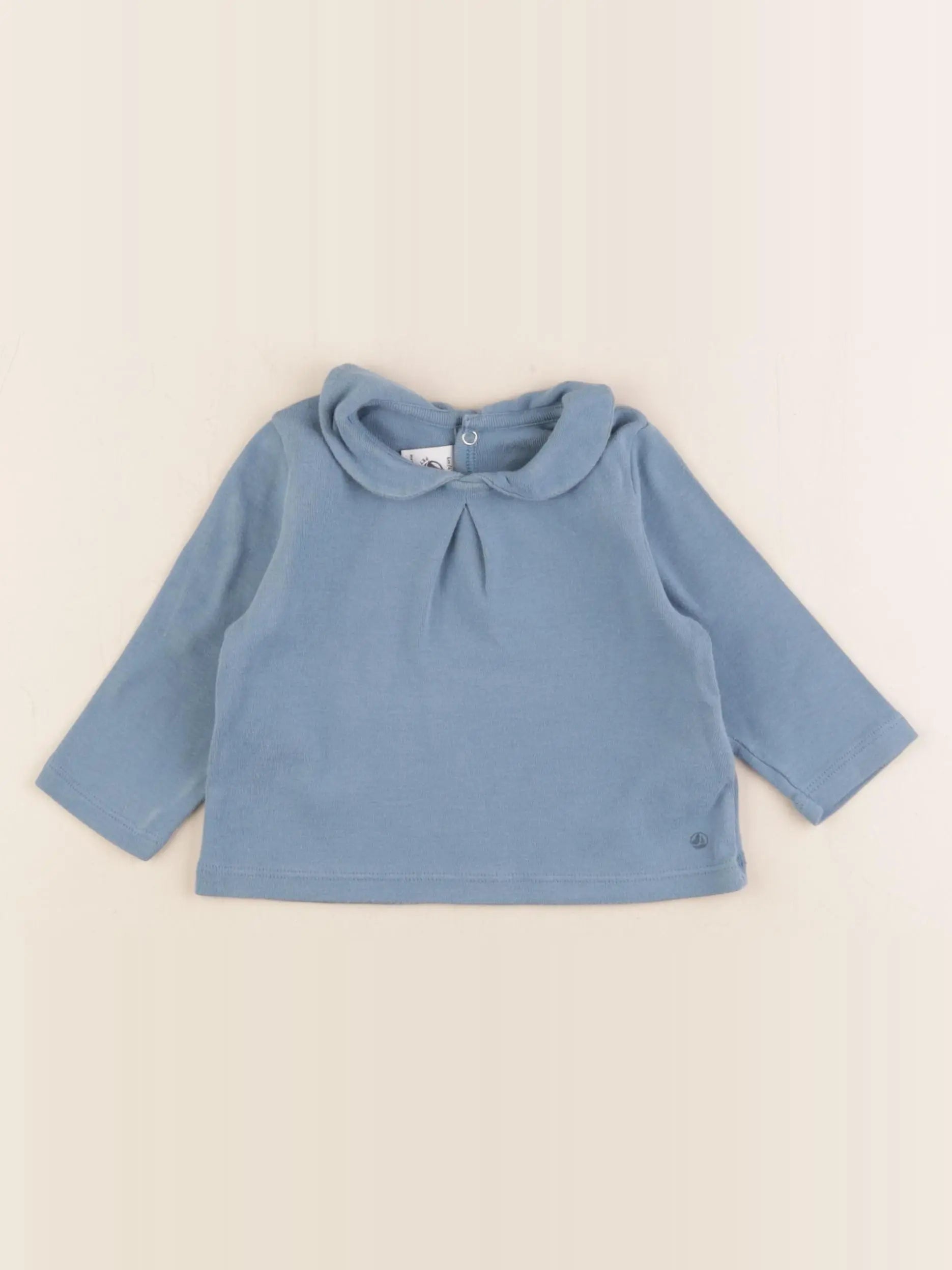 Petit Bateau - tee-shirt bleu - 6 mois