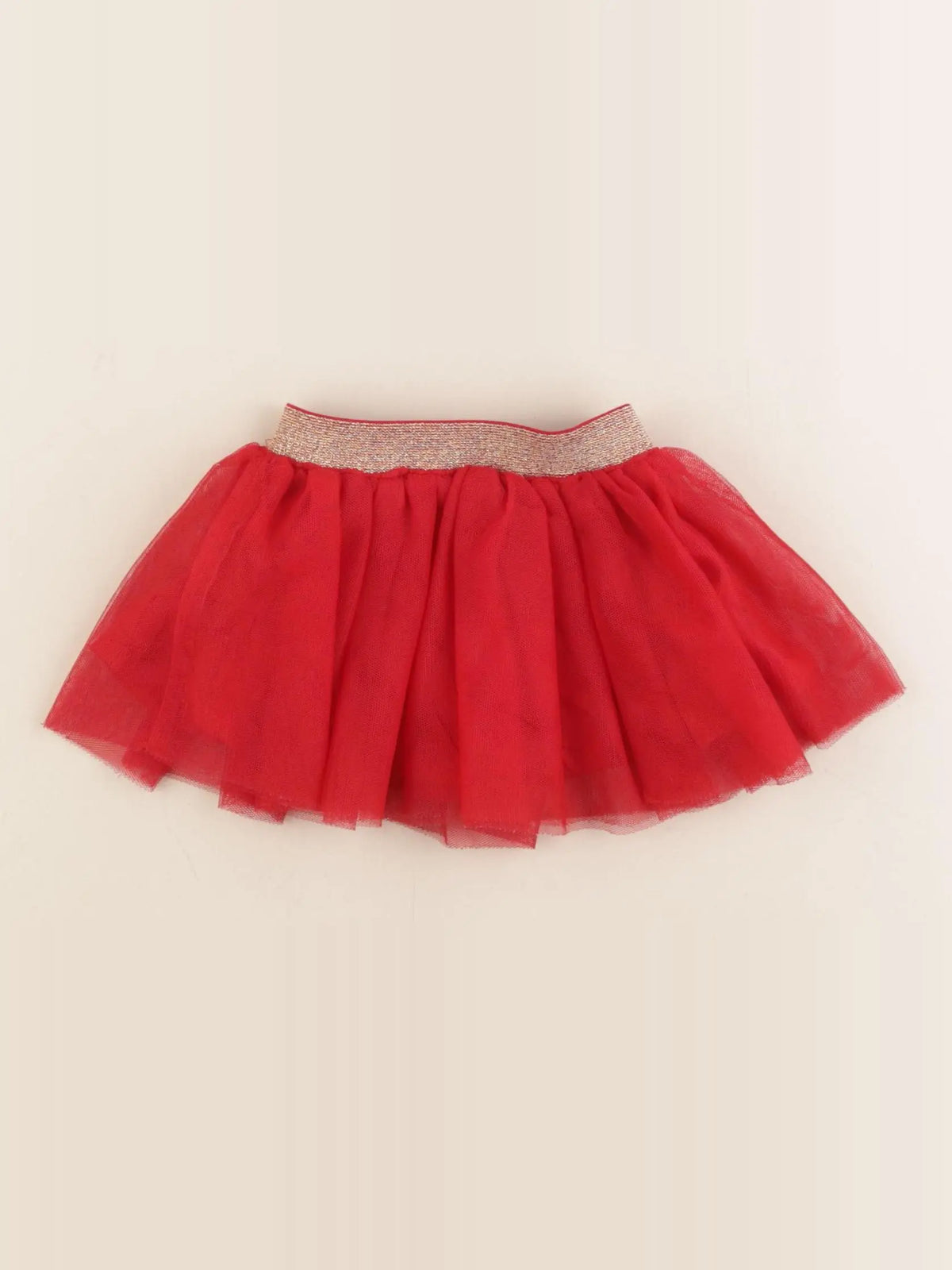 Vertbaudet - jupe rouge - 6 mois