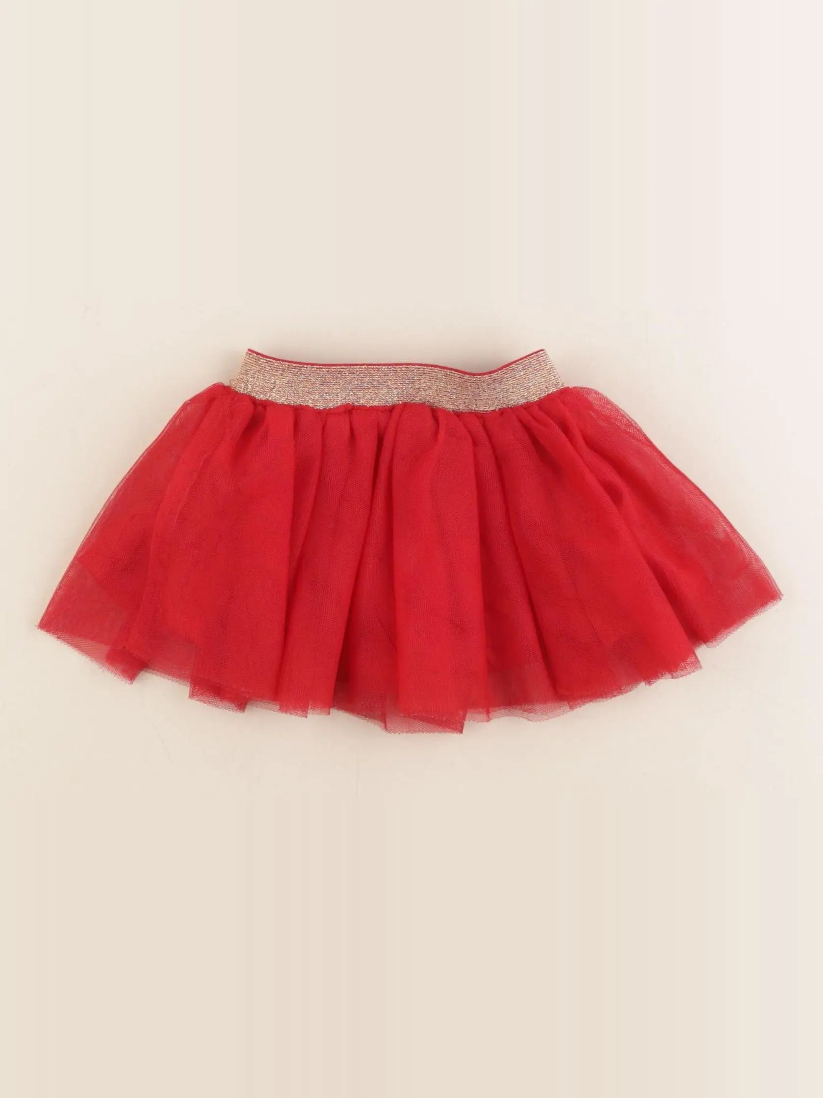 Vertbaudet - jupe rouge - 6 mois