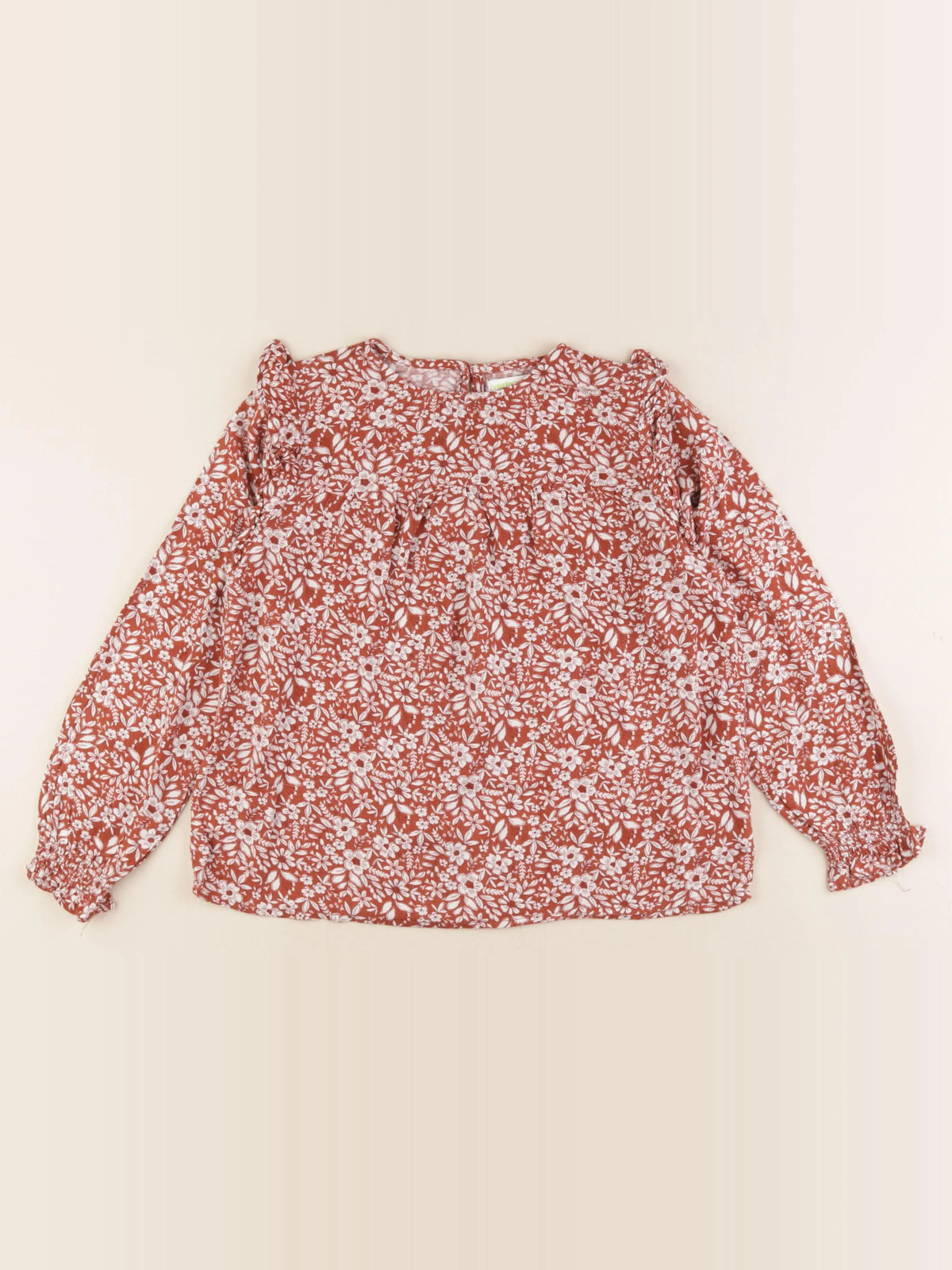 Vertbaudet - blouse marron - 8 ans
