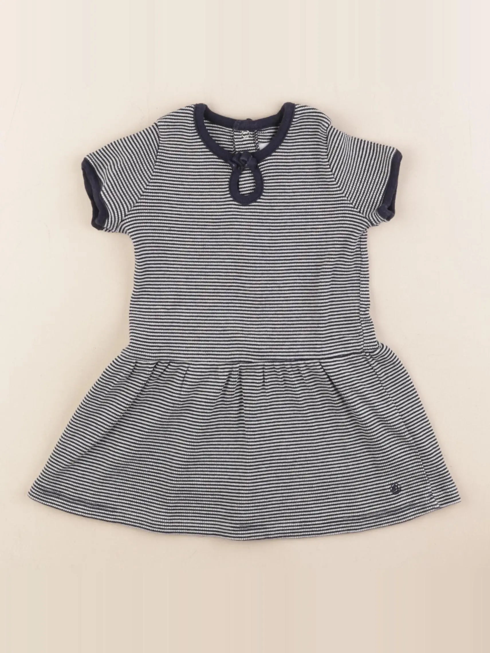 Petit Bateau - robe bleu - 6 mois