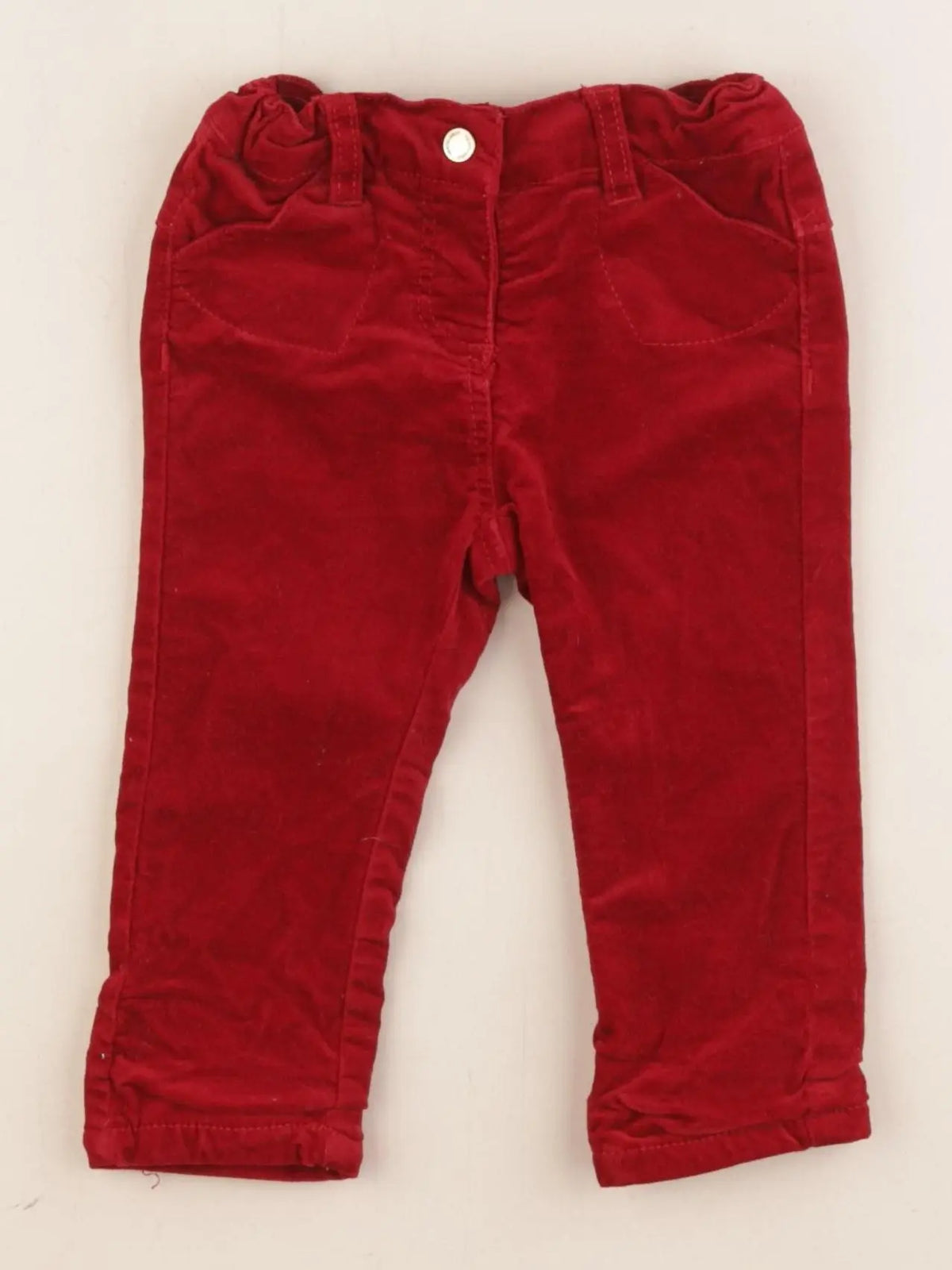 Vertbaudet - pantalon rouge - 6 mois