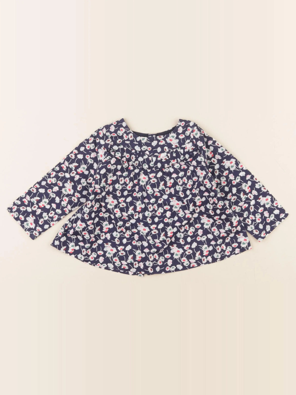 Jacadi - blouse liberty bleu - 12 mois