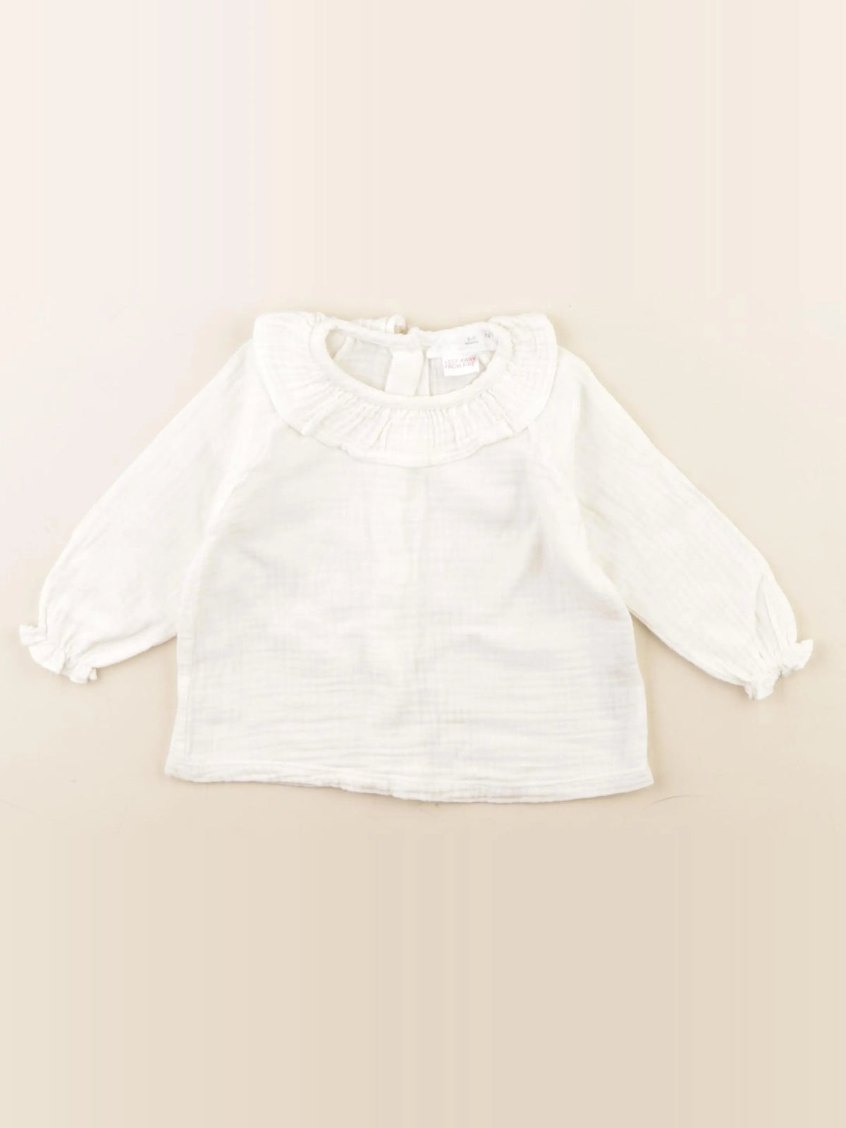 Zara - blouse beige - 6/9 mois