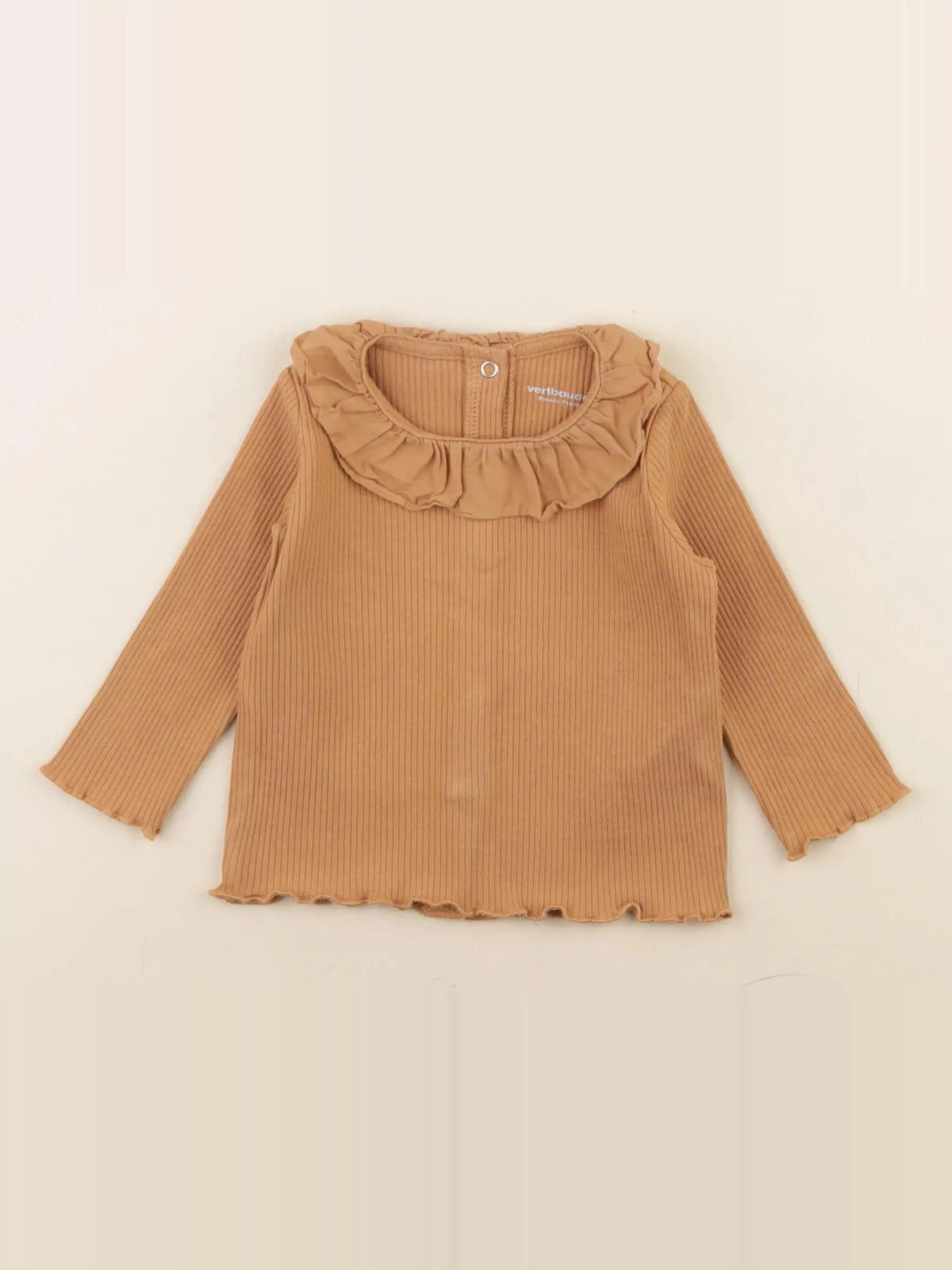 Vertbaudet - tee-shirt marron - 9 mois