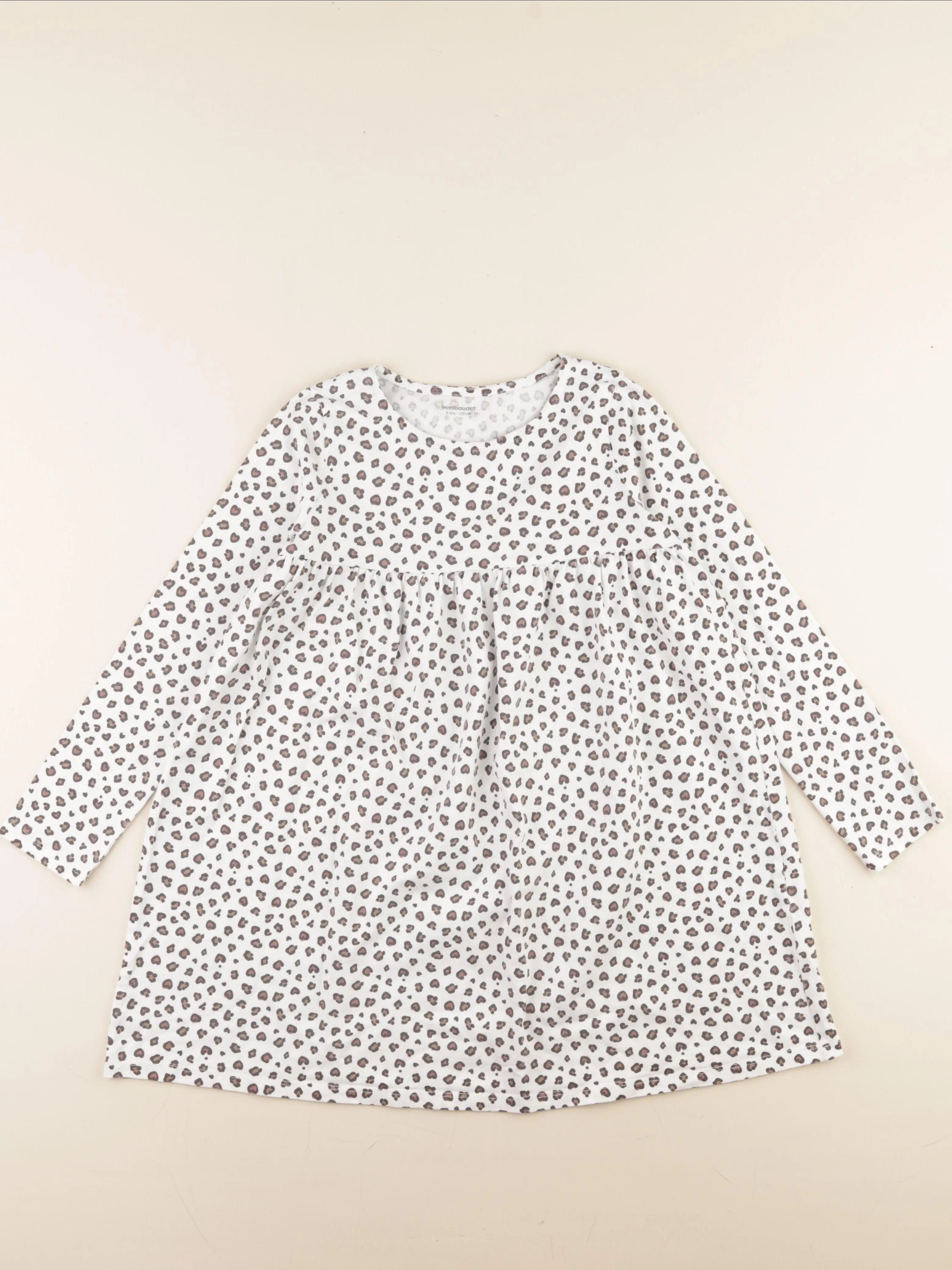 Vertbaudet - robe marron - 8 ans