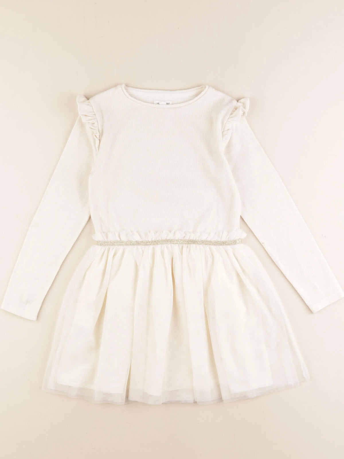 Vertbaudet - robe beige - 8 ans