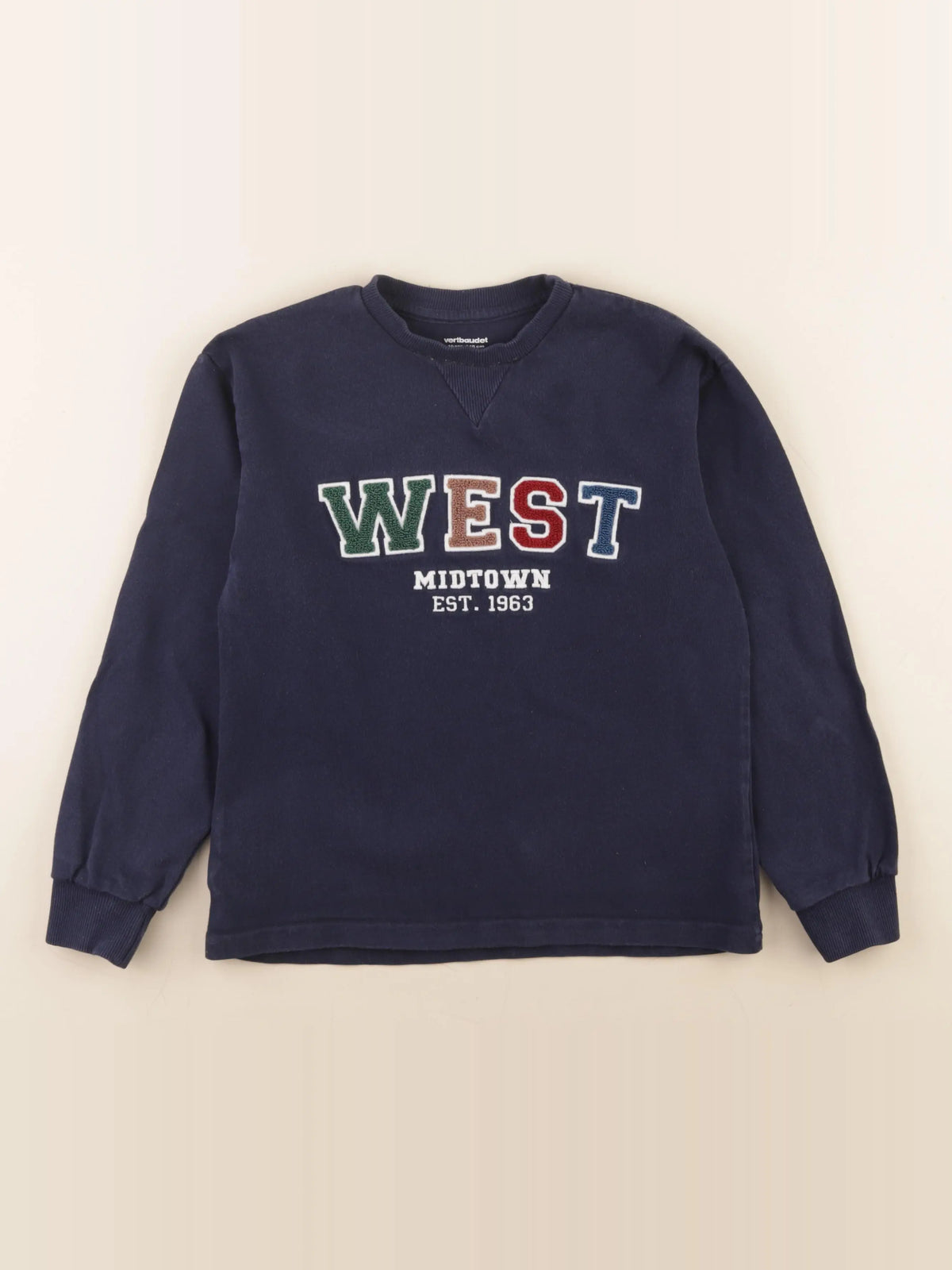 Vertbaudet - sweat bleu - 10 ans