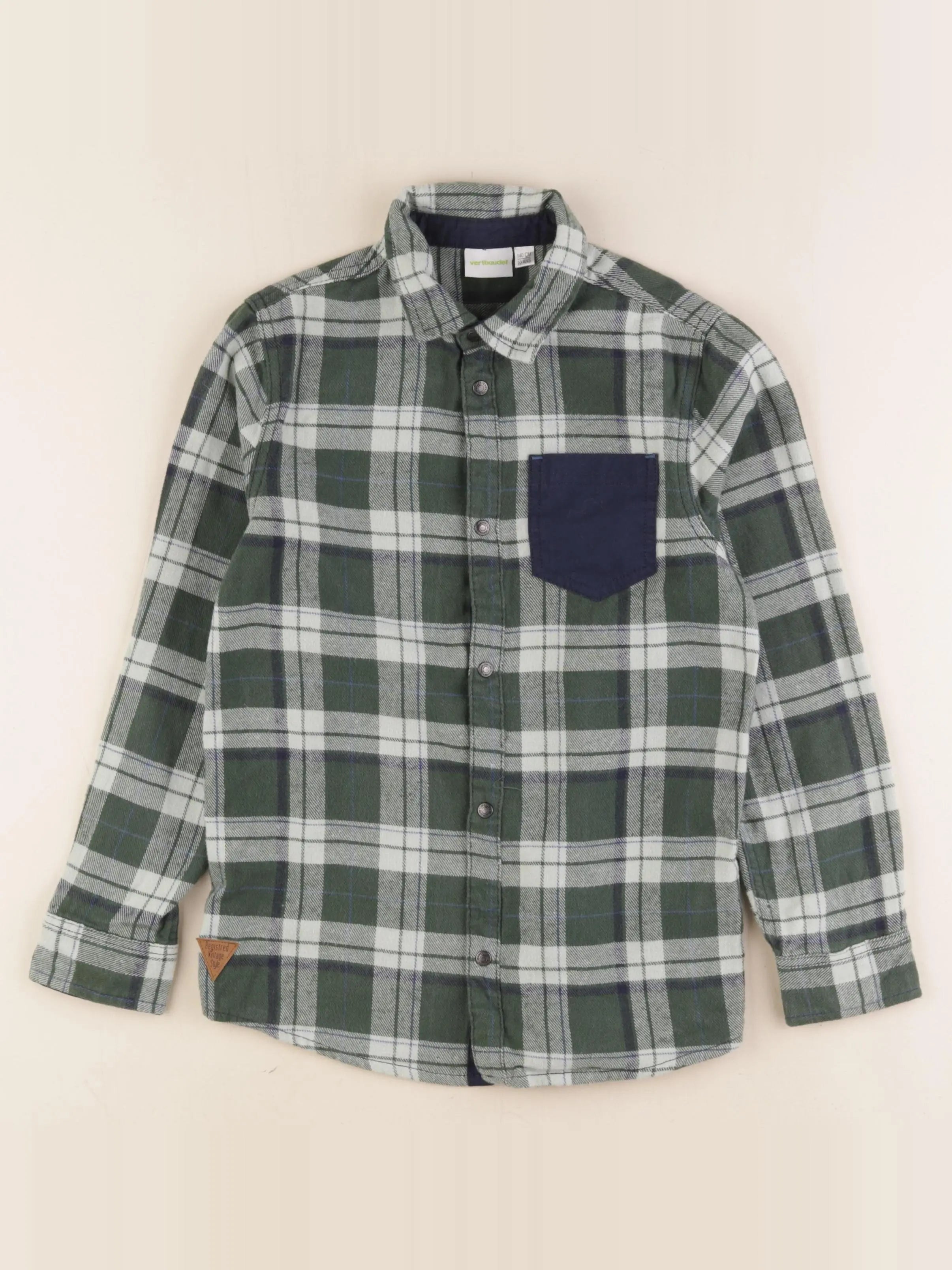 Vertbaudet - chemise vert - 10 ans