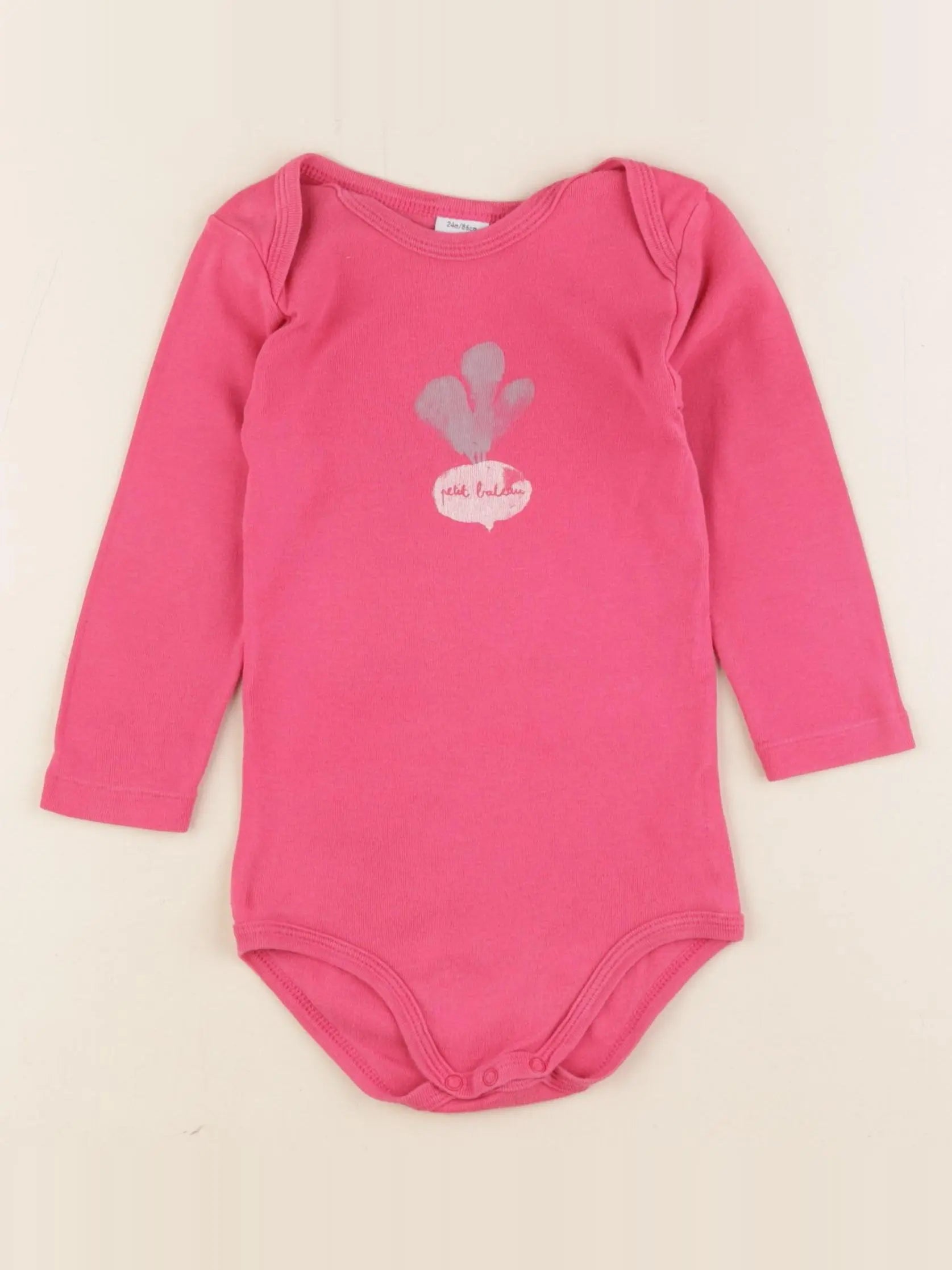 Petit Bateau - body rose - 24 mois