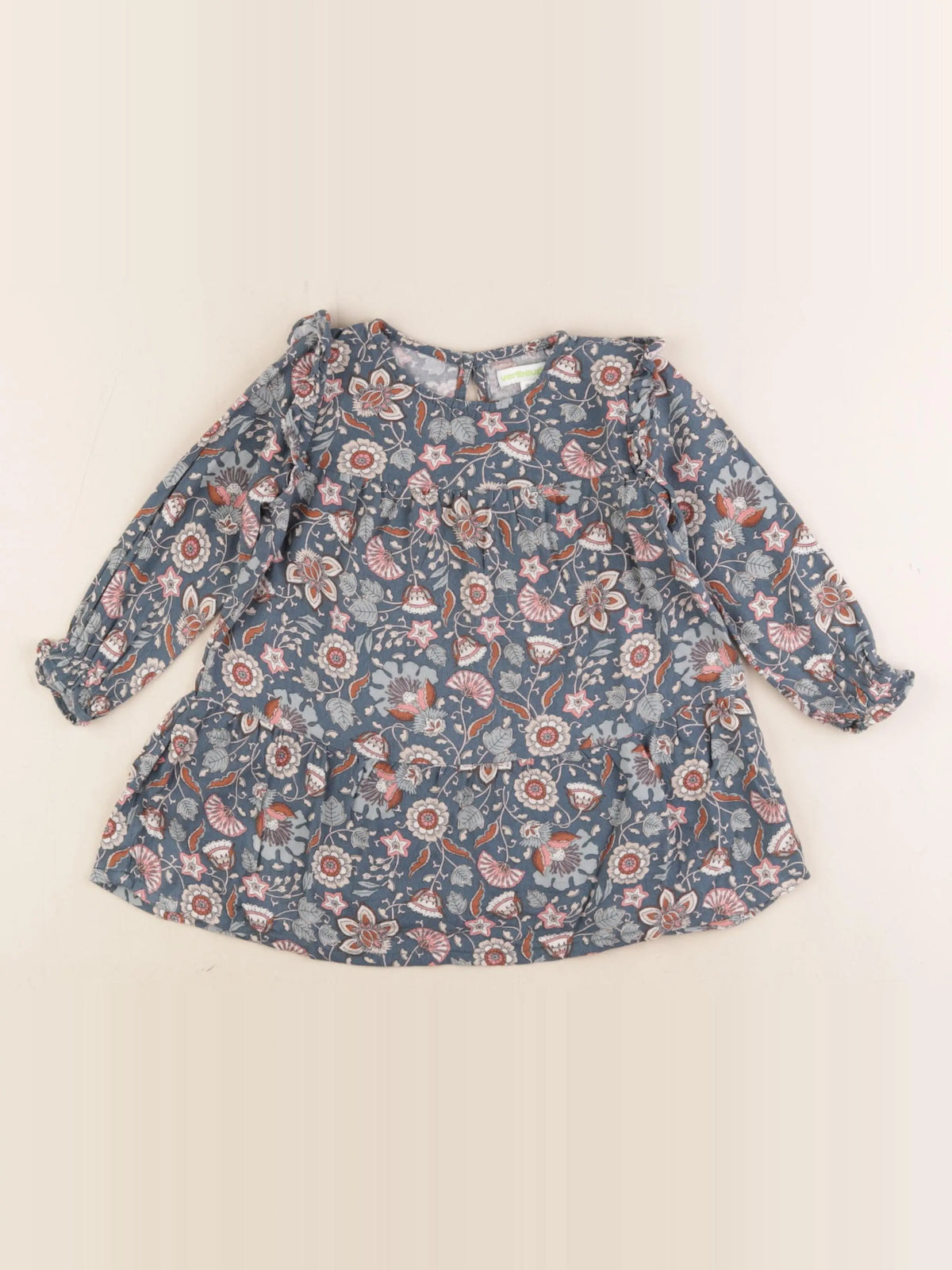 Vertbaudet - robe vert - 2 ans