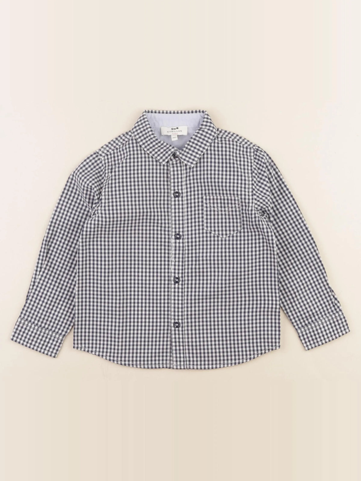 Cyrillus - chemise bleu, blanc - 36 mois