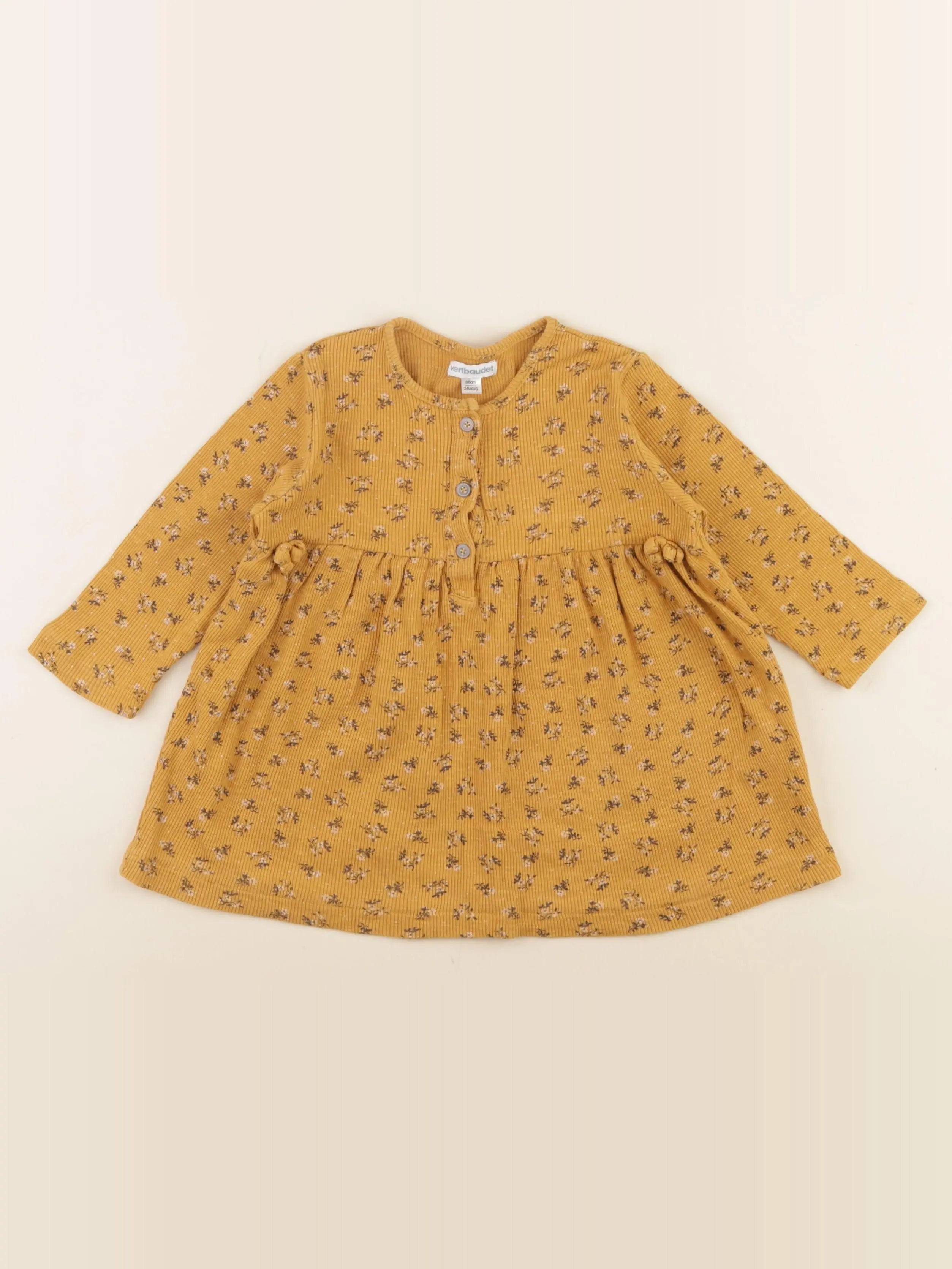 Vertbaudet - robe jaune - 24 mois