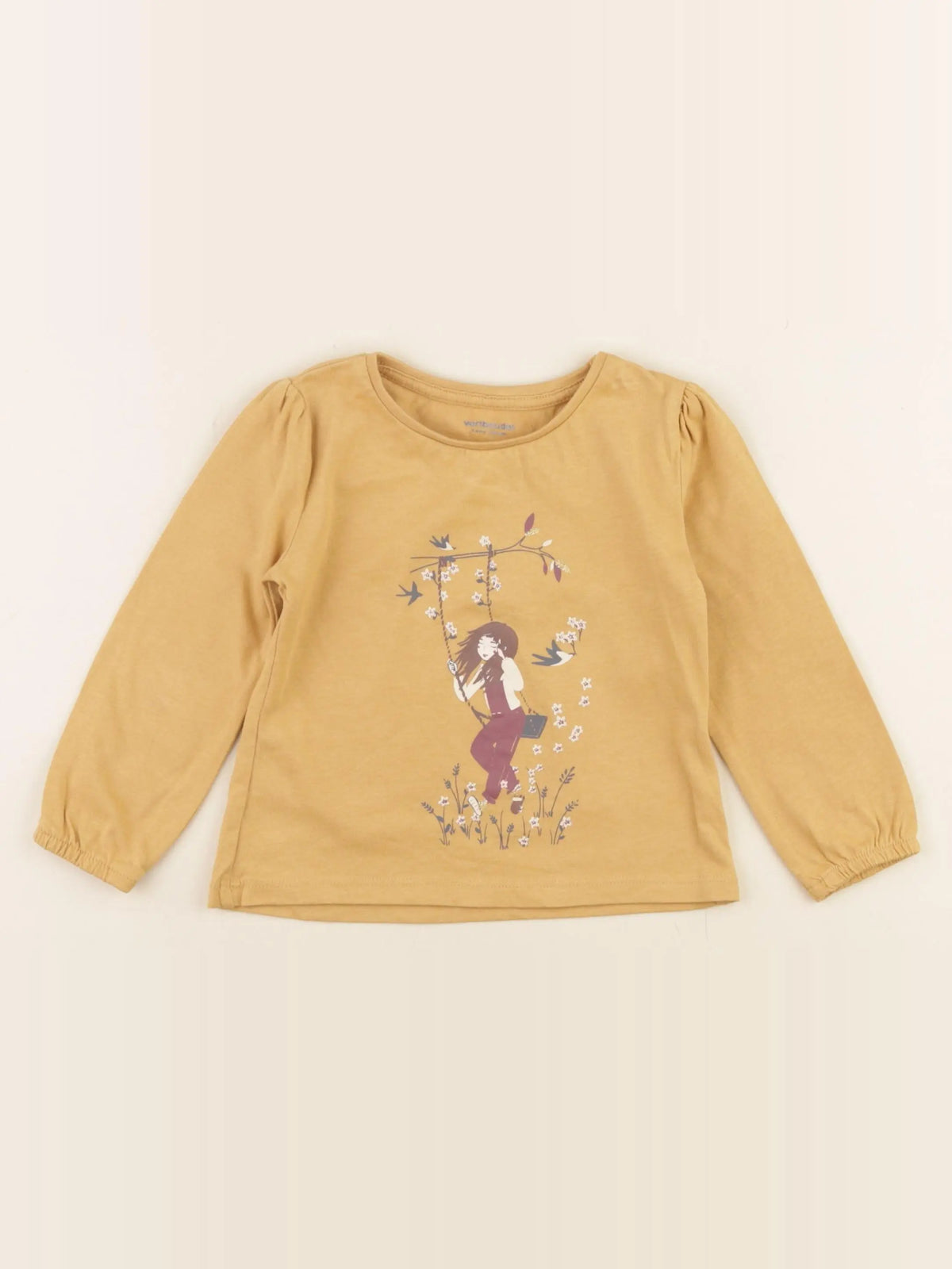Vertbaudet - tee-shirt jaune - 2 ans