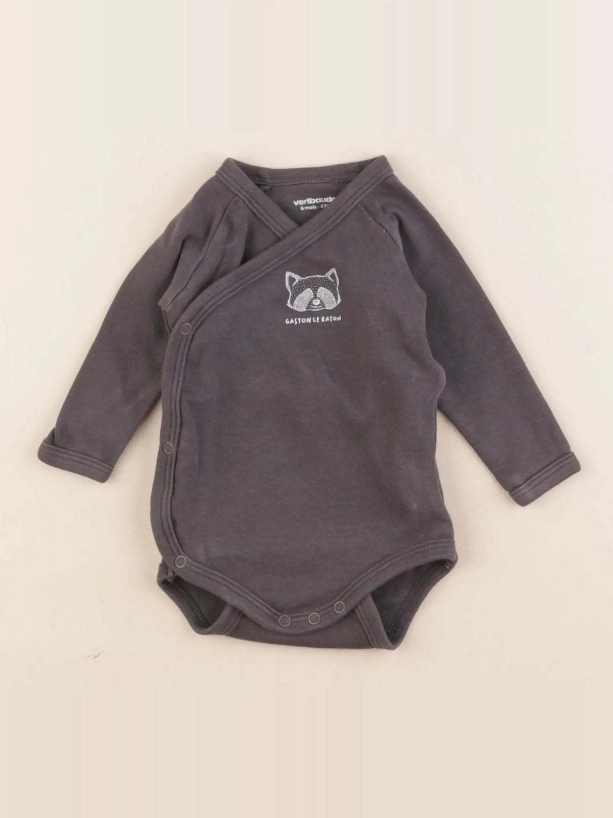 Vertbaudet - body gris - 6 mois